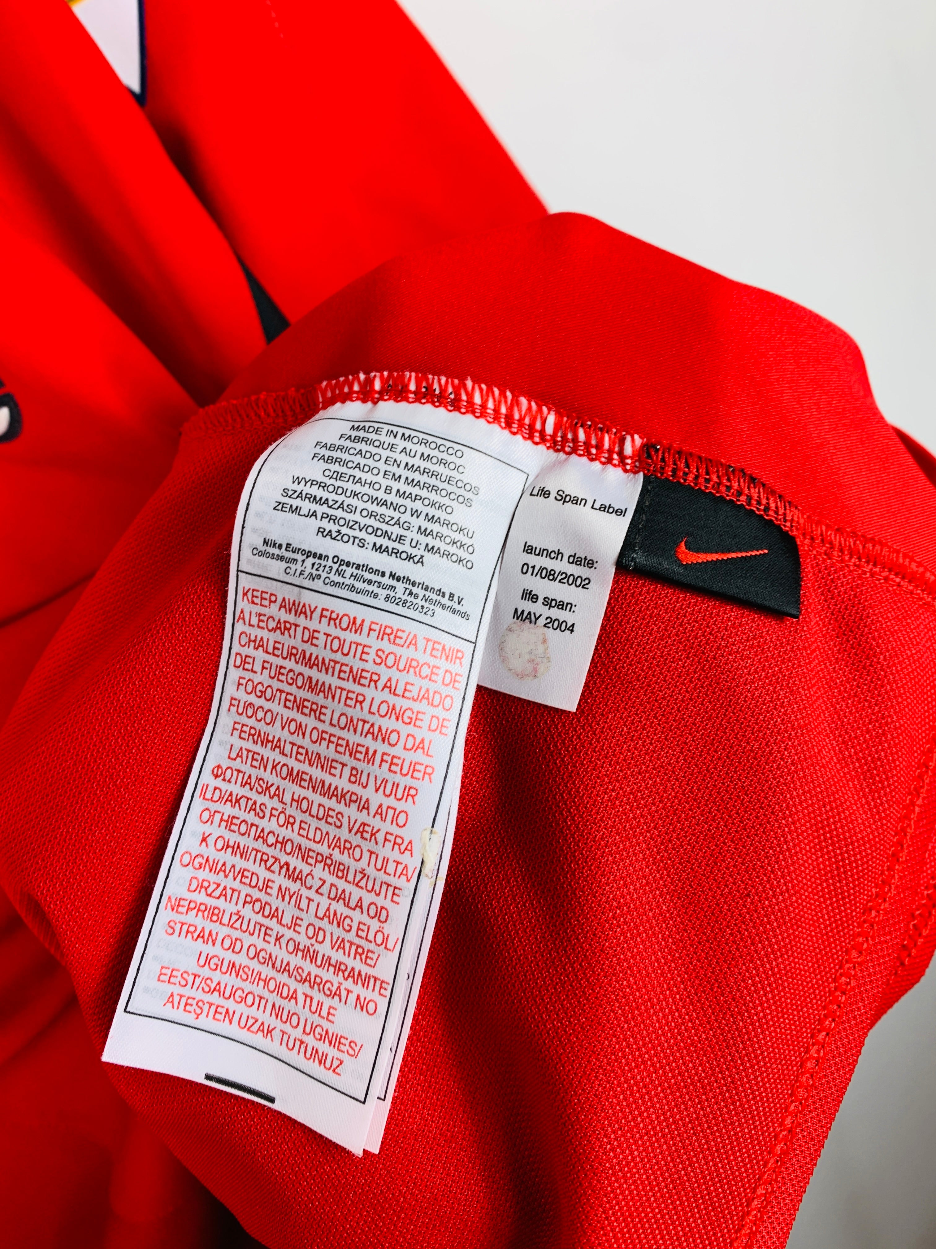 MANCHESTER UNITED 2002/2004 HOME SHIRT #7 RONALDO [XXL]