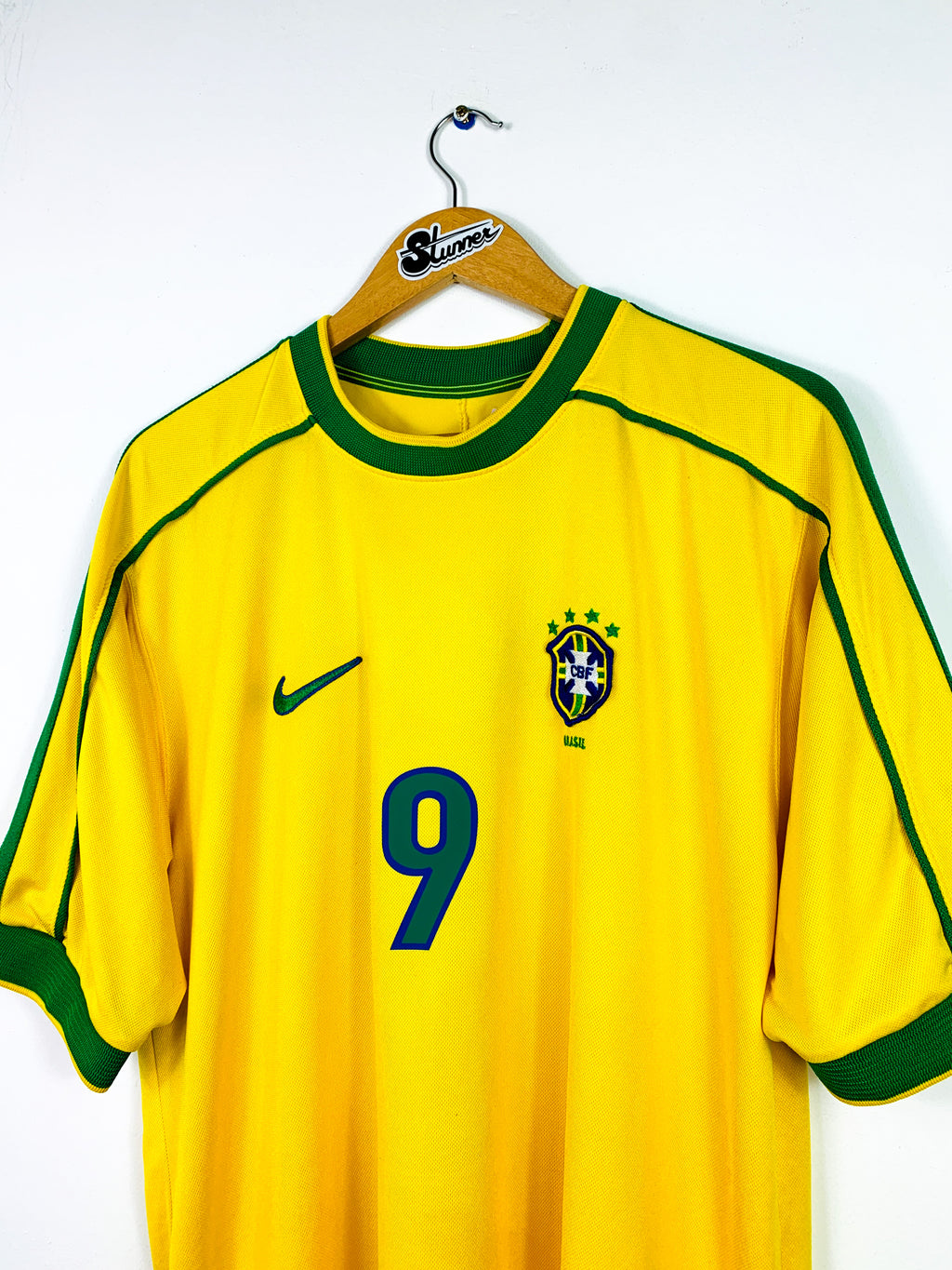 BRAZIL 1998/2000 HOME SHIRT #9 RONALDO