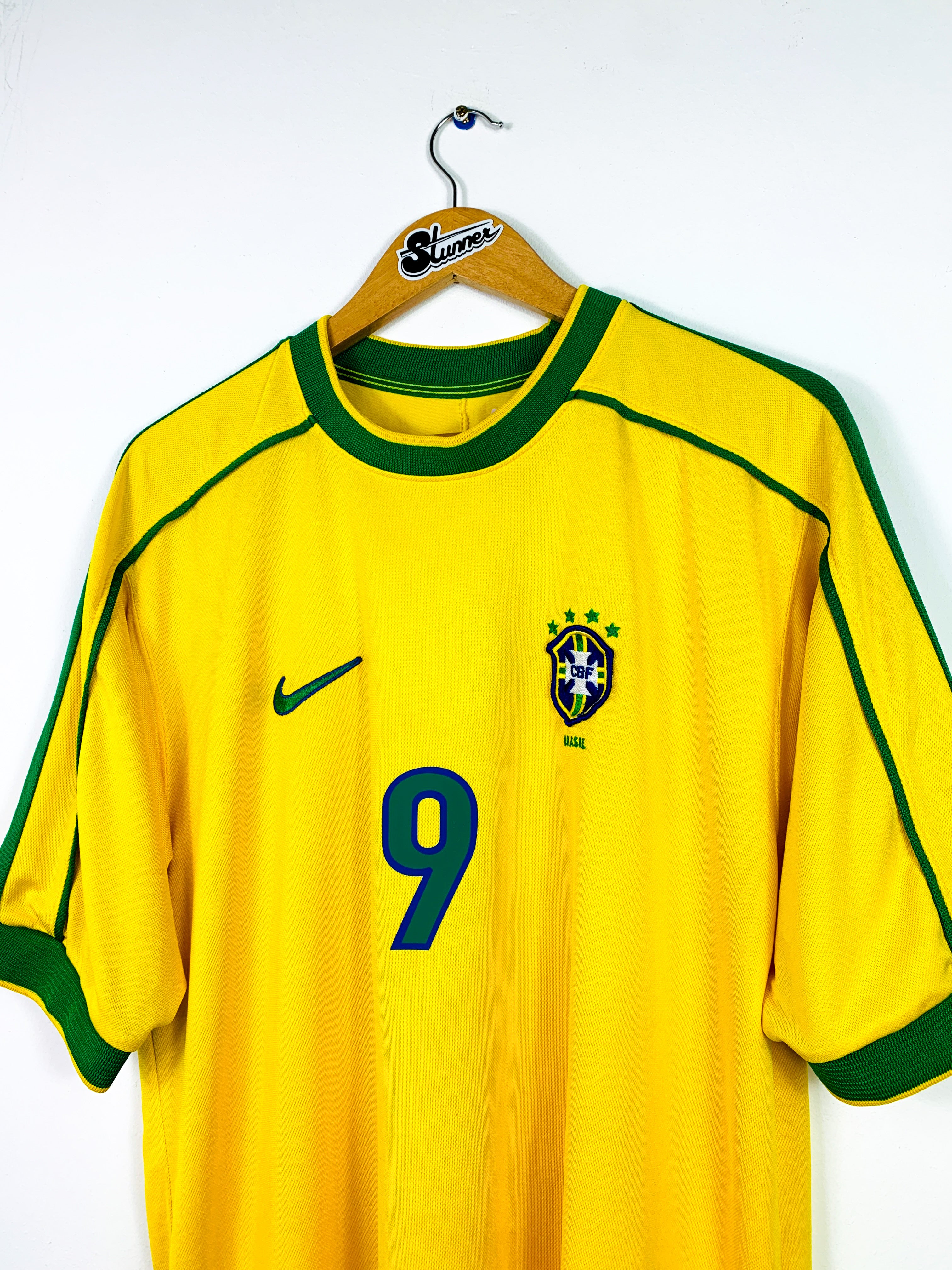BRAZIL 1998/2000 HOME SHIRT #9 RONALDO
