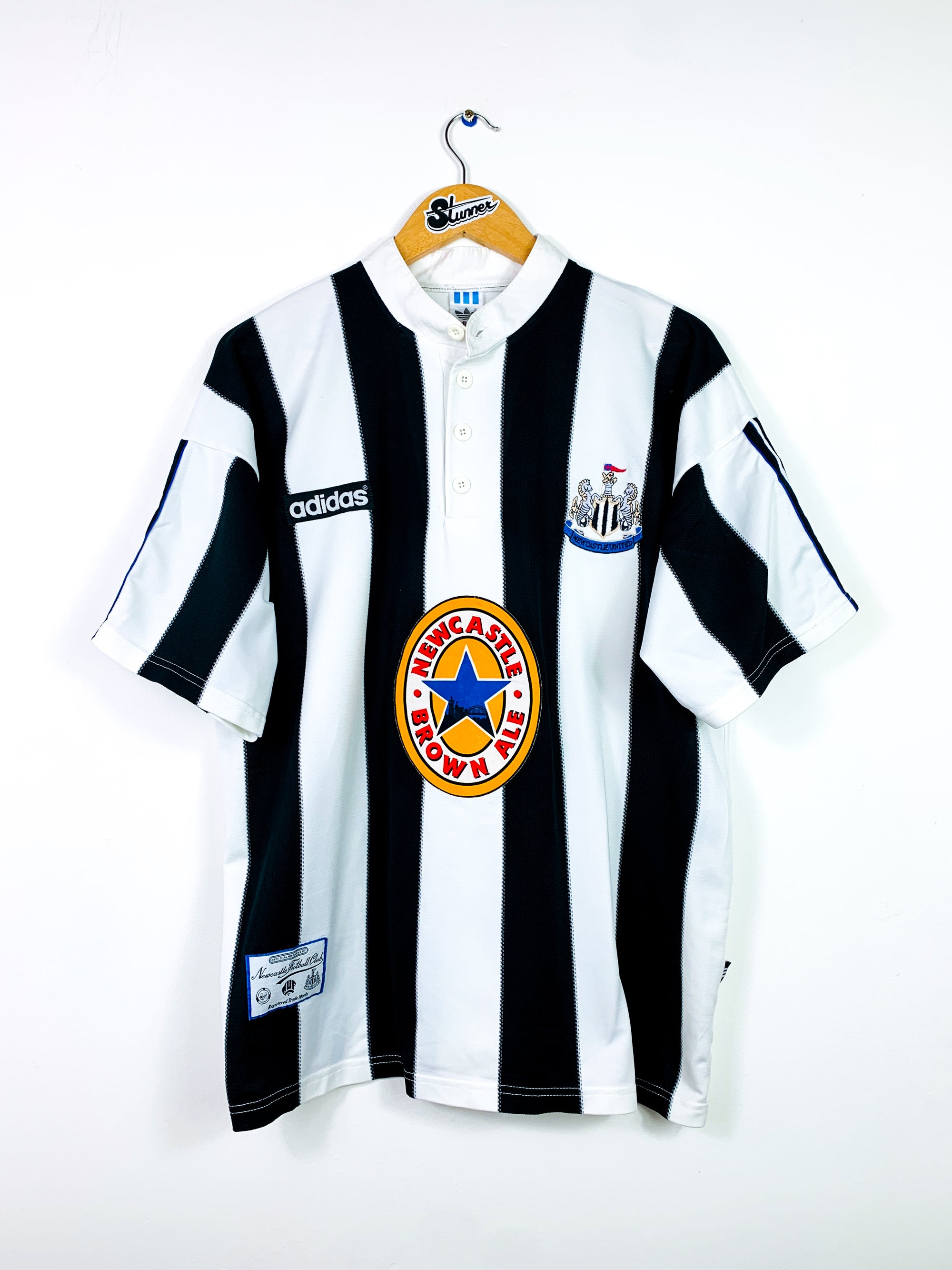 NEWCASTLE UNITED 1995/1997 HOME SHIRT #9 SHEARER [L]
