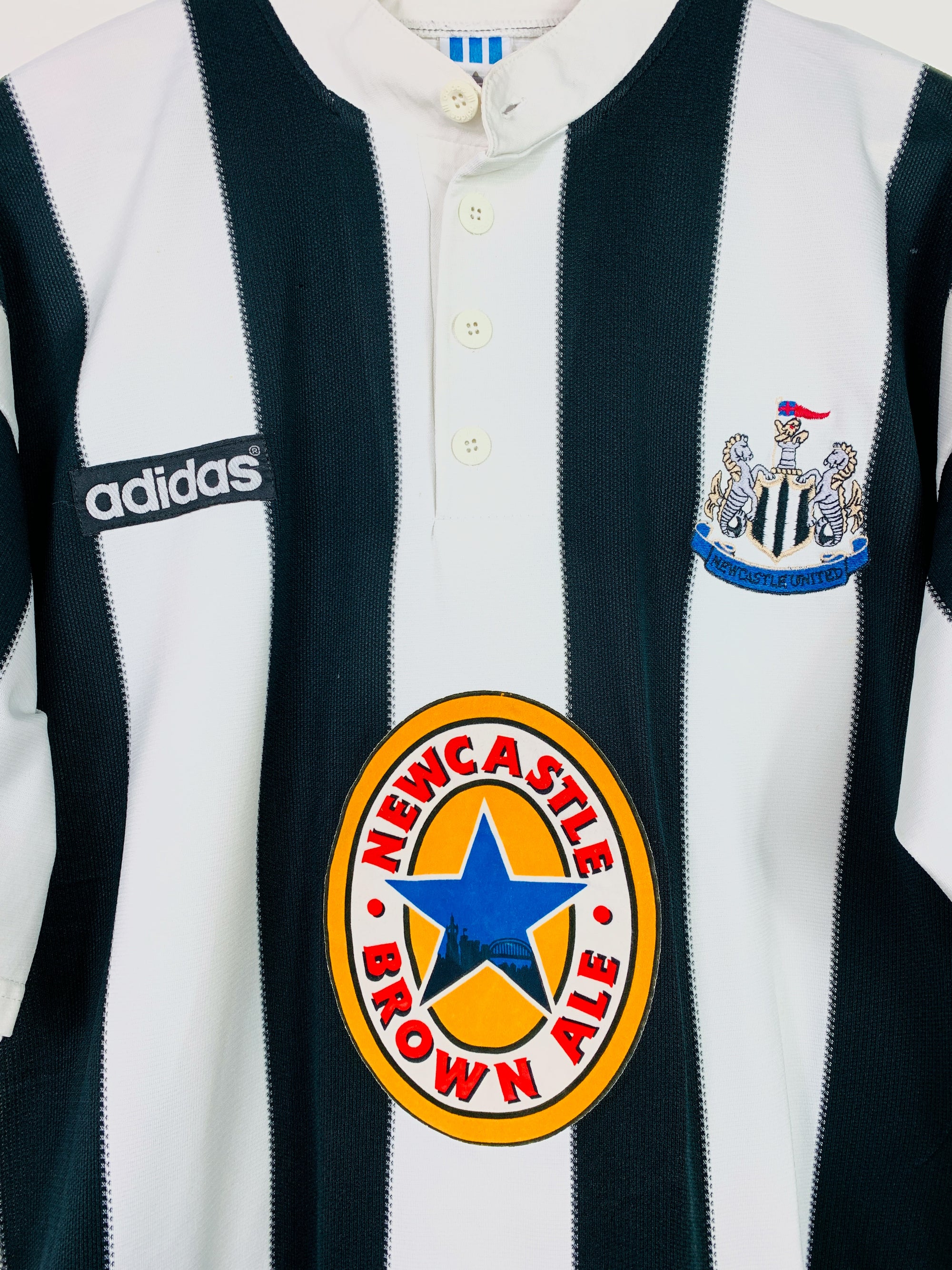 NEWCASTLE UNITED 1995/1997 HOME SHIRT #9 SHEARER [L]