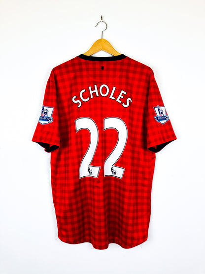 MANCHESTER UNITED 2012/2013 HOME SHIRT #22 SCHOLES