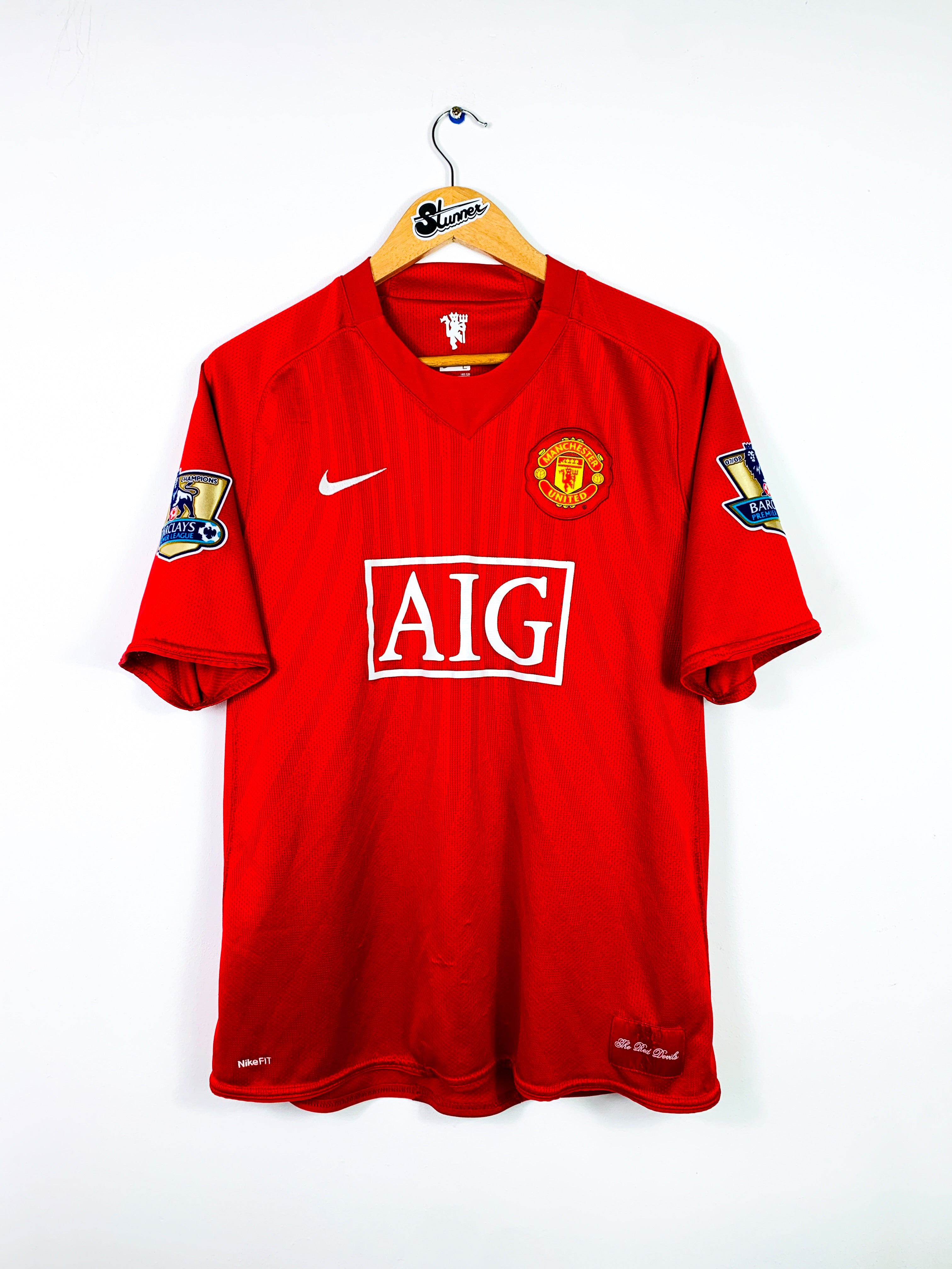 MANCHESTER UNITED 2007/2009 HOME SHIRT #7 RONALDO