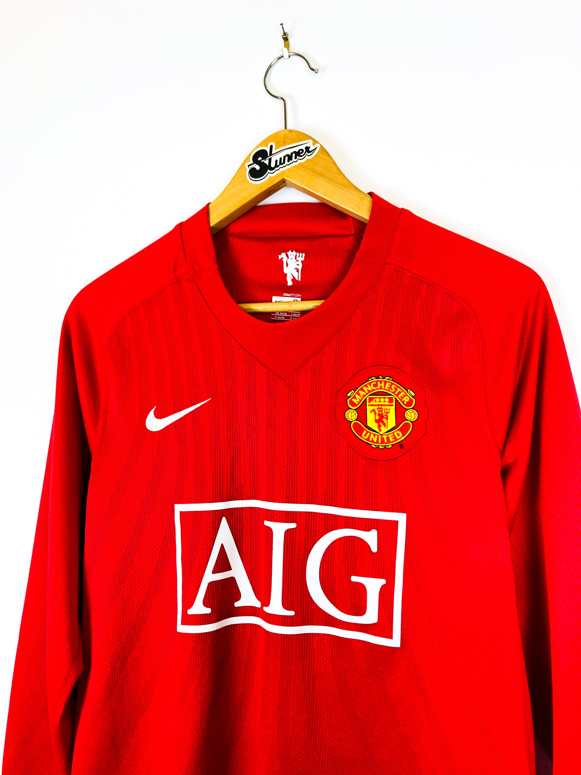MANCHESTER UNITED 2007/2009 HOME SHIRT #17 NANI [L/S]