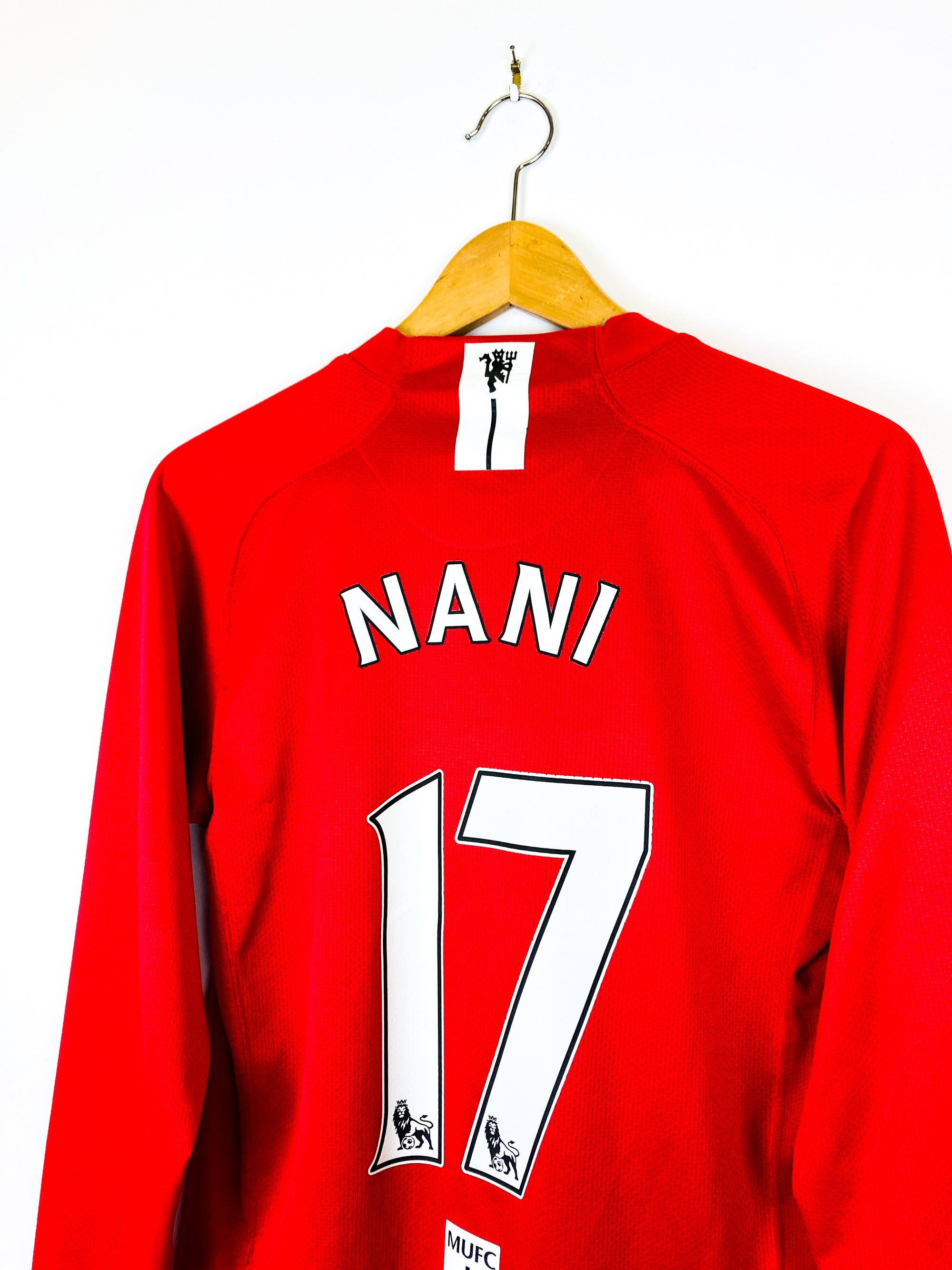 MANCHESTER UNITED 2007/2009 HOME SHIRT #17 NANI [L/S]