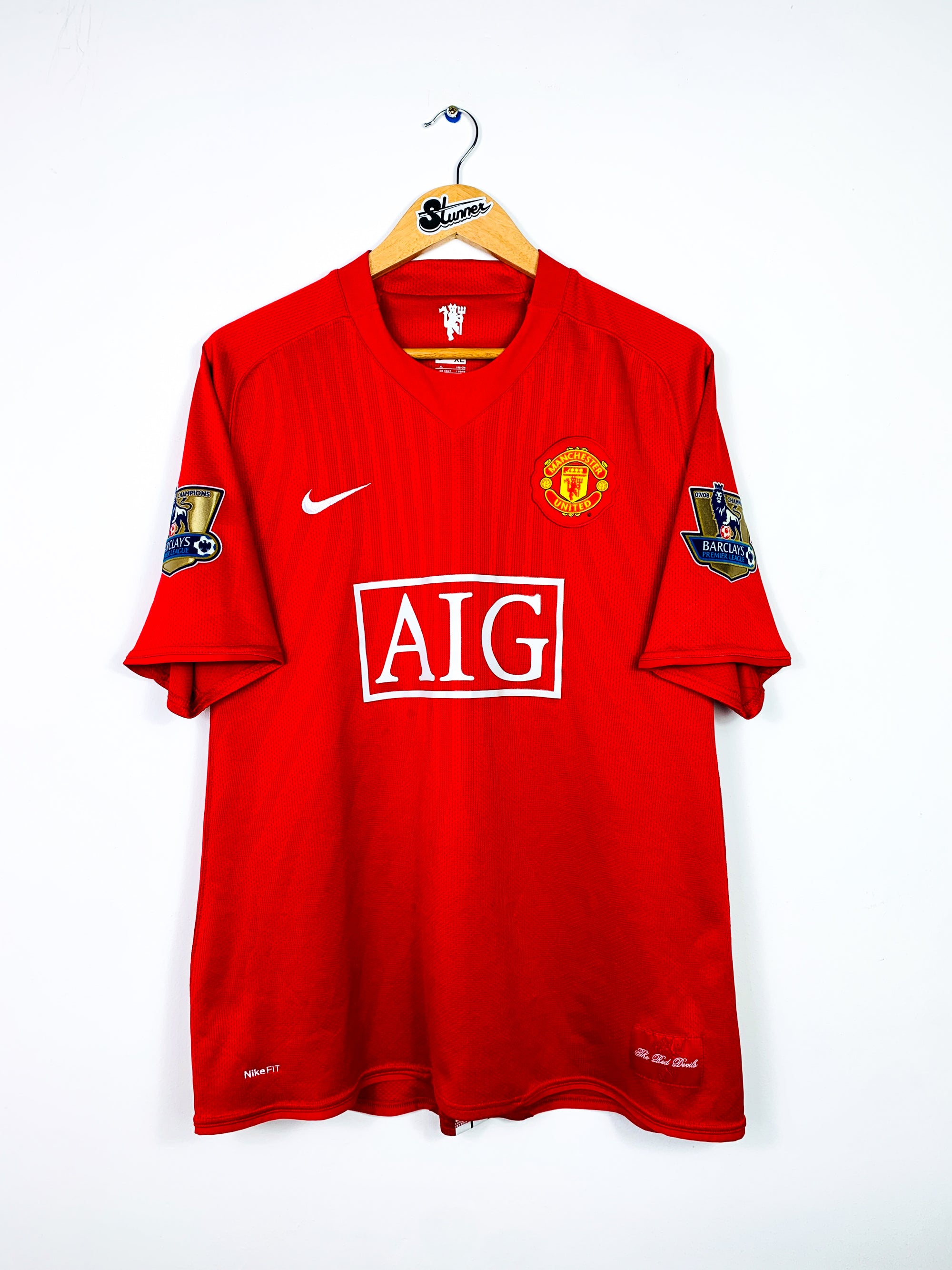 MANCHESTER UNITED 2007/2009 HOME SHIRT #7 RONALDO