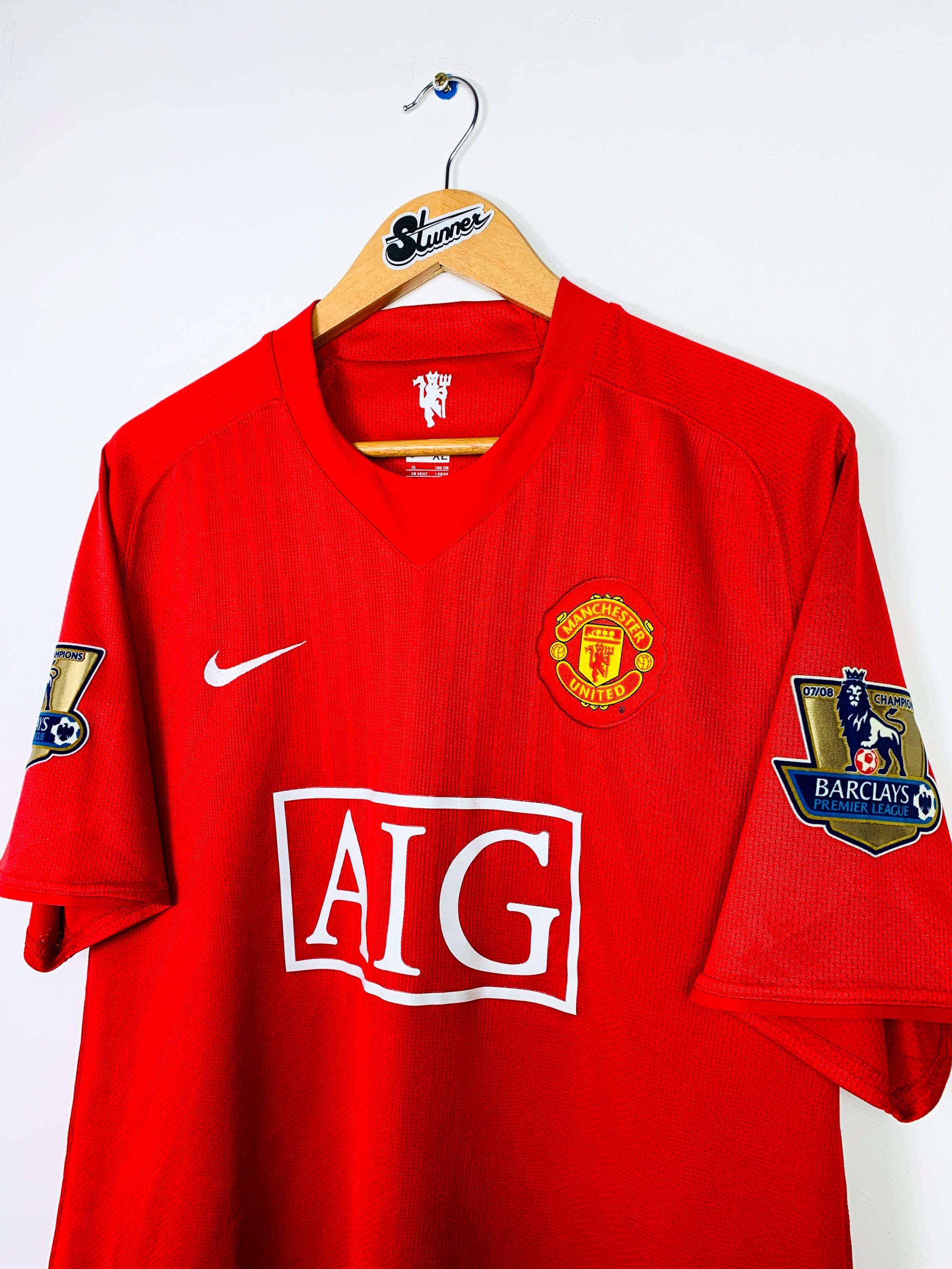 MANCHESTER UNITED 2007/2009 HOME SHIRT #7 RONALDO
