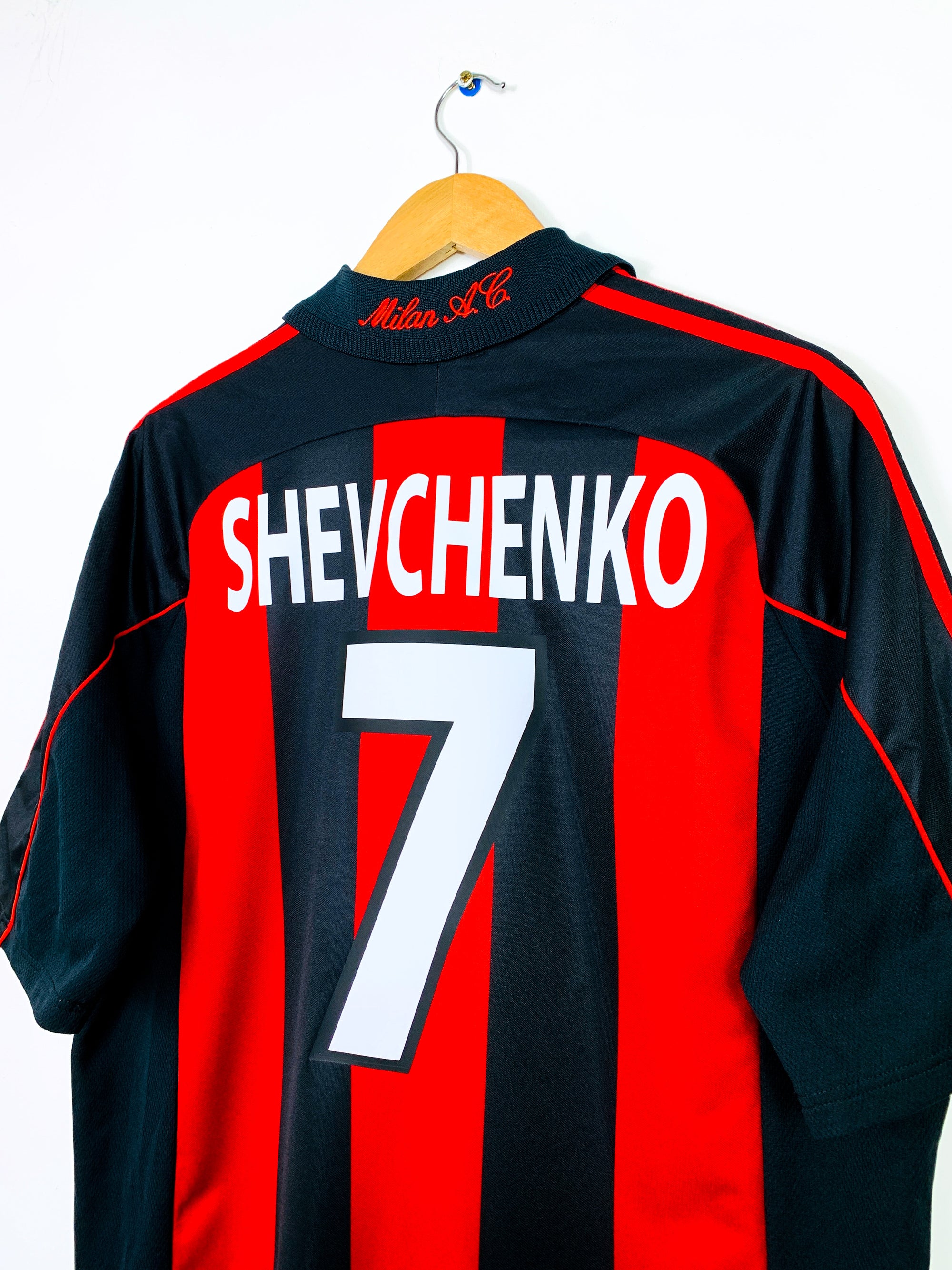 AC MILAN 2000/2002 HOME SHIRT #7 SHEVCHENKO