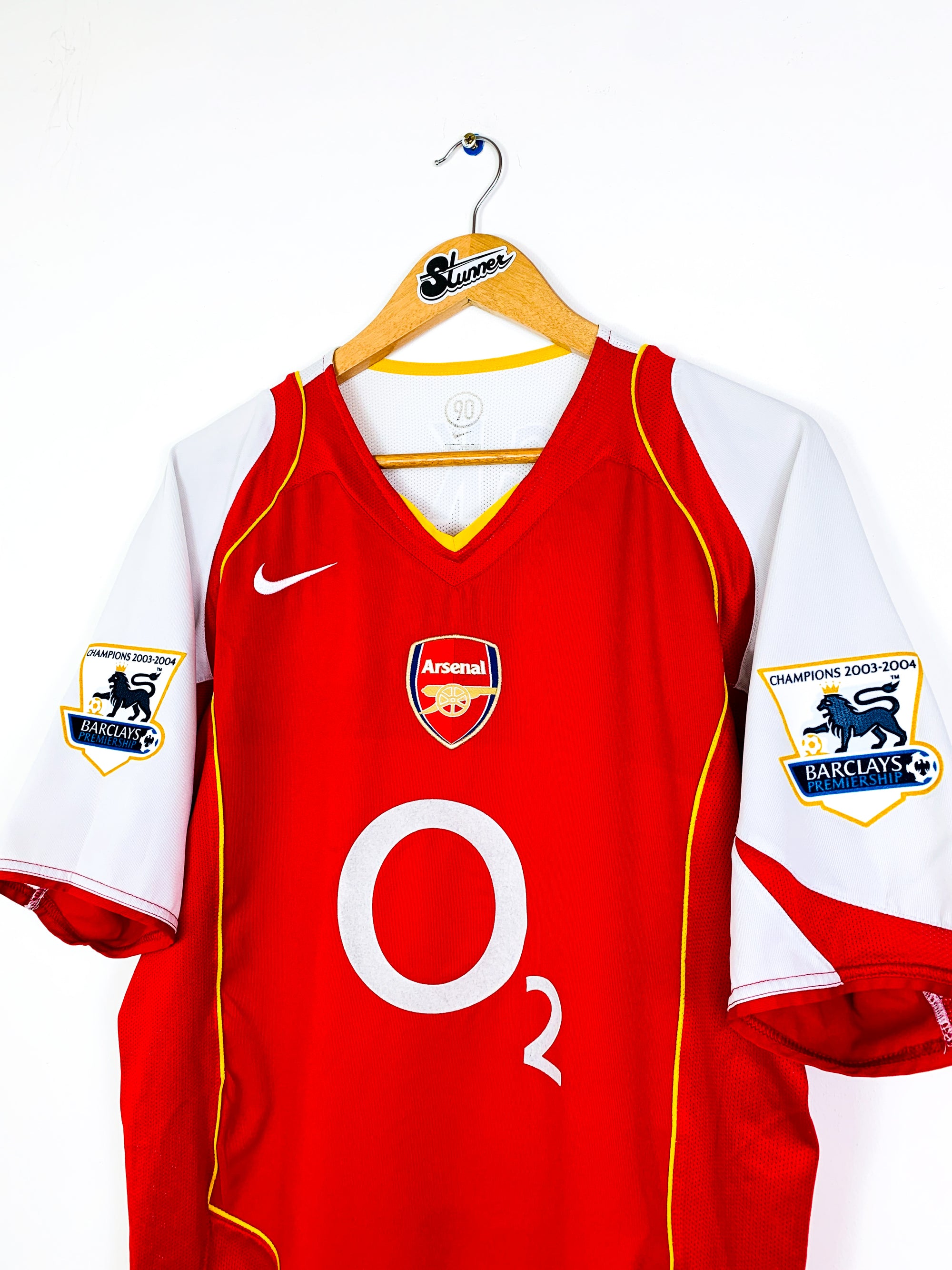 ARSENAL 2004/2005 HOME SHIRT #10 BERGKAMP [L]