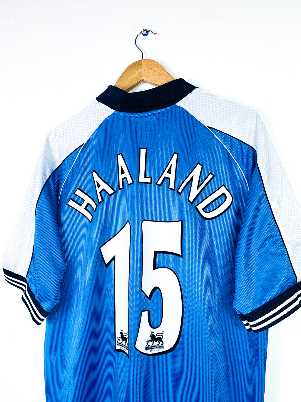 MANCHESTER CITY 1999/2001 HOME SHIRT #15 HAALAND