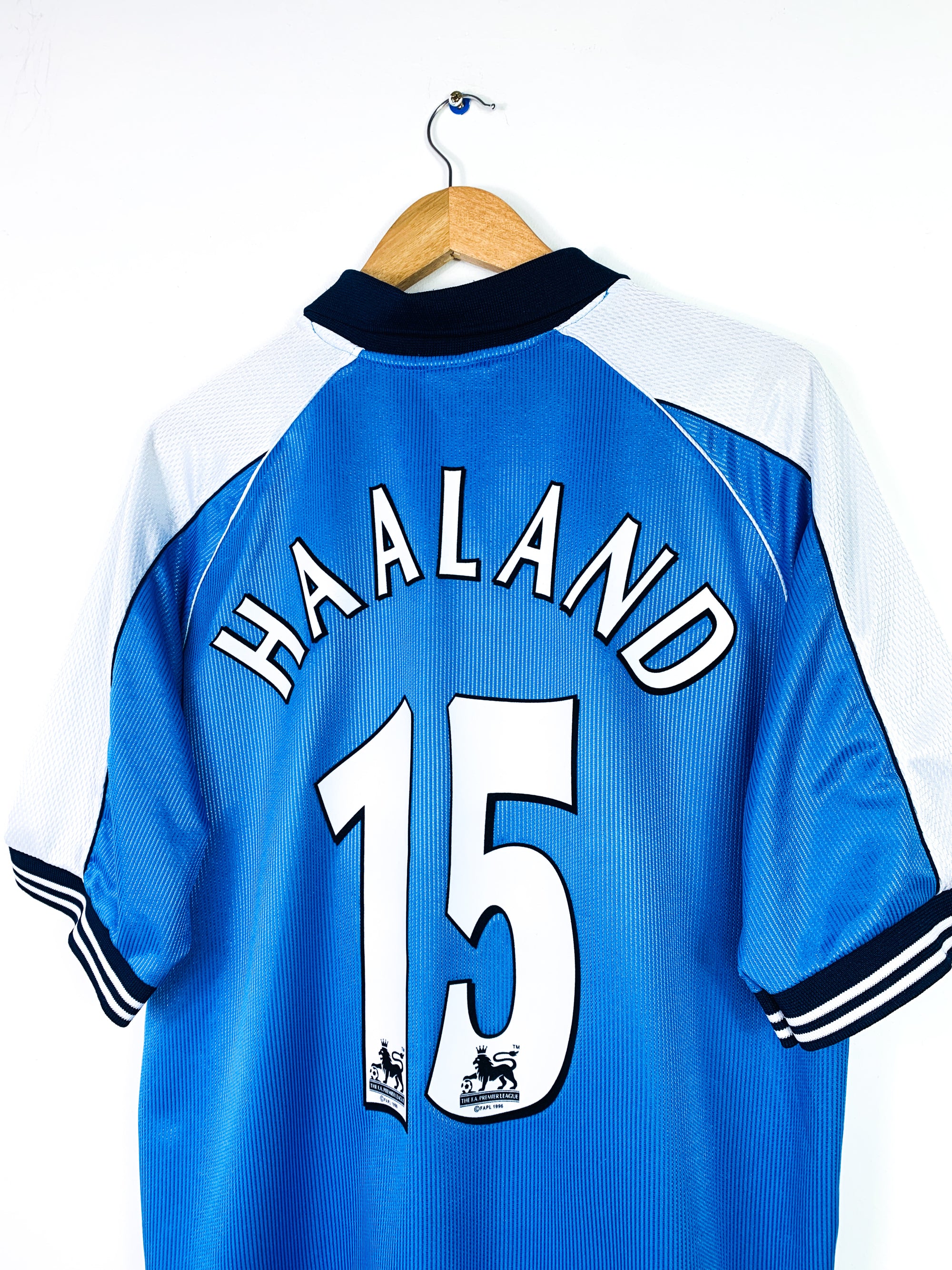 MANCHESTER CITY 1999/2001 HOME SHIRT #15 HAALAND