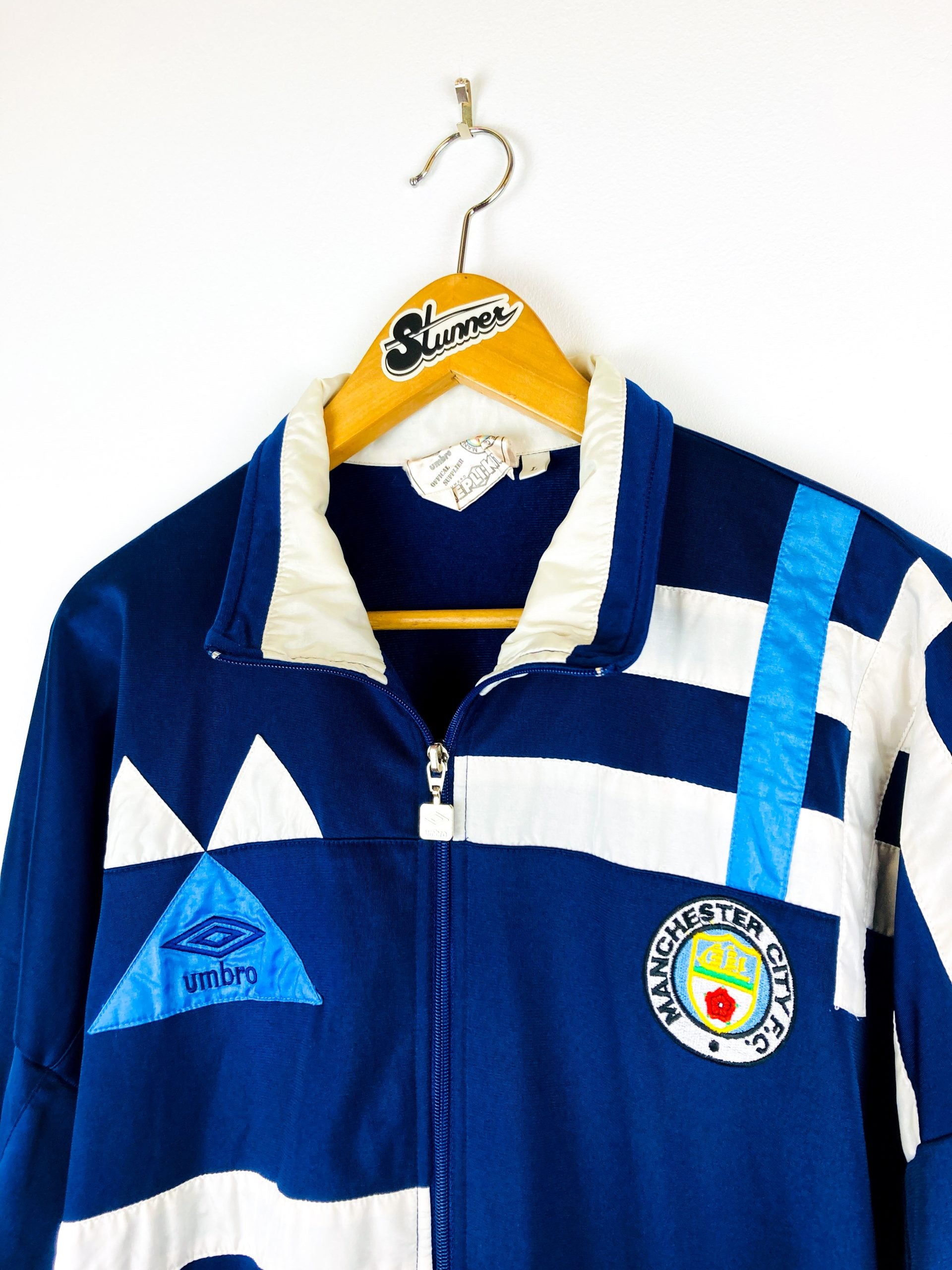 MANCHESTER CITY 1991/1992 TRAINING ZIP JACKET