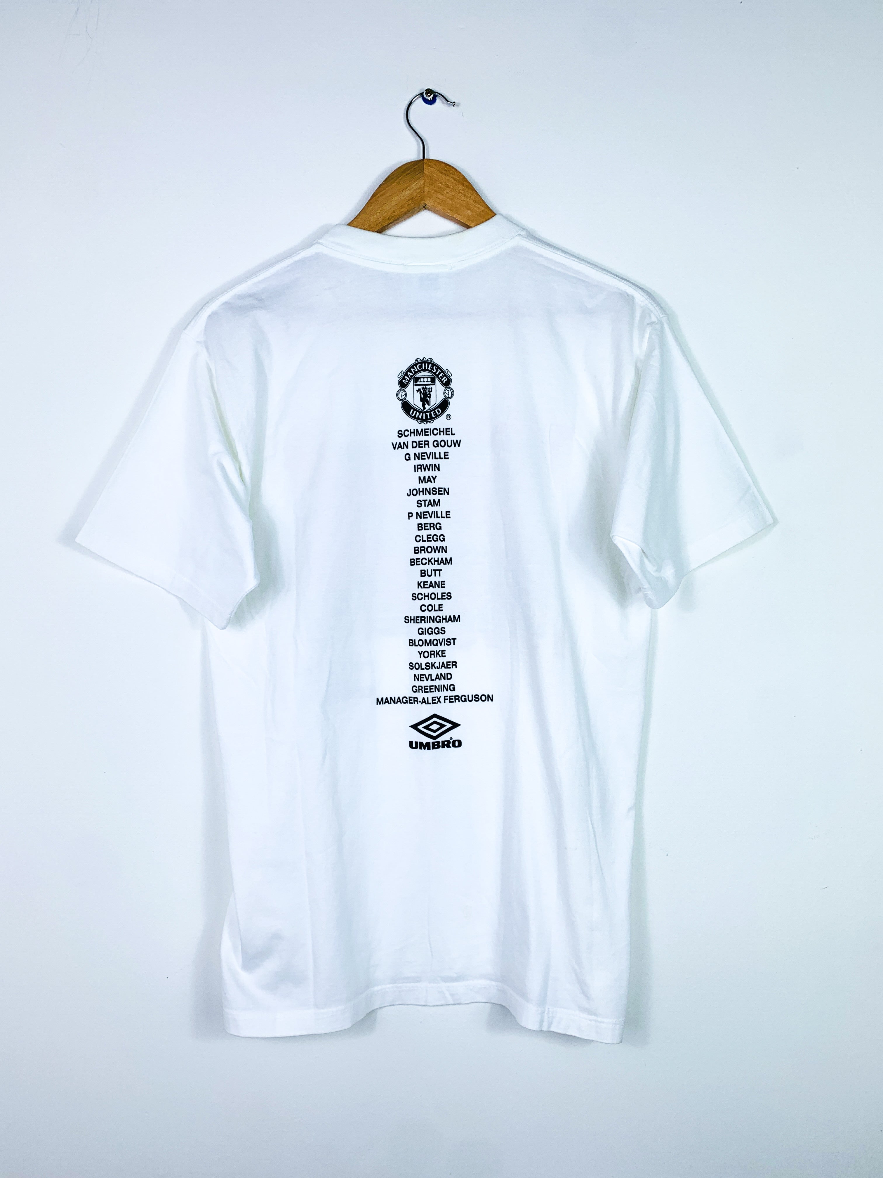 新品 1999 Umbro Manchester United TREBLE T 新品 1999 Umbro Manchester United TREBLE T MANCHESTER UNITED