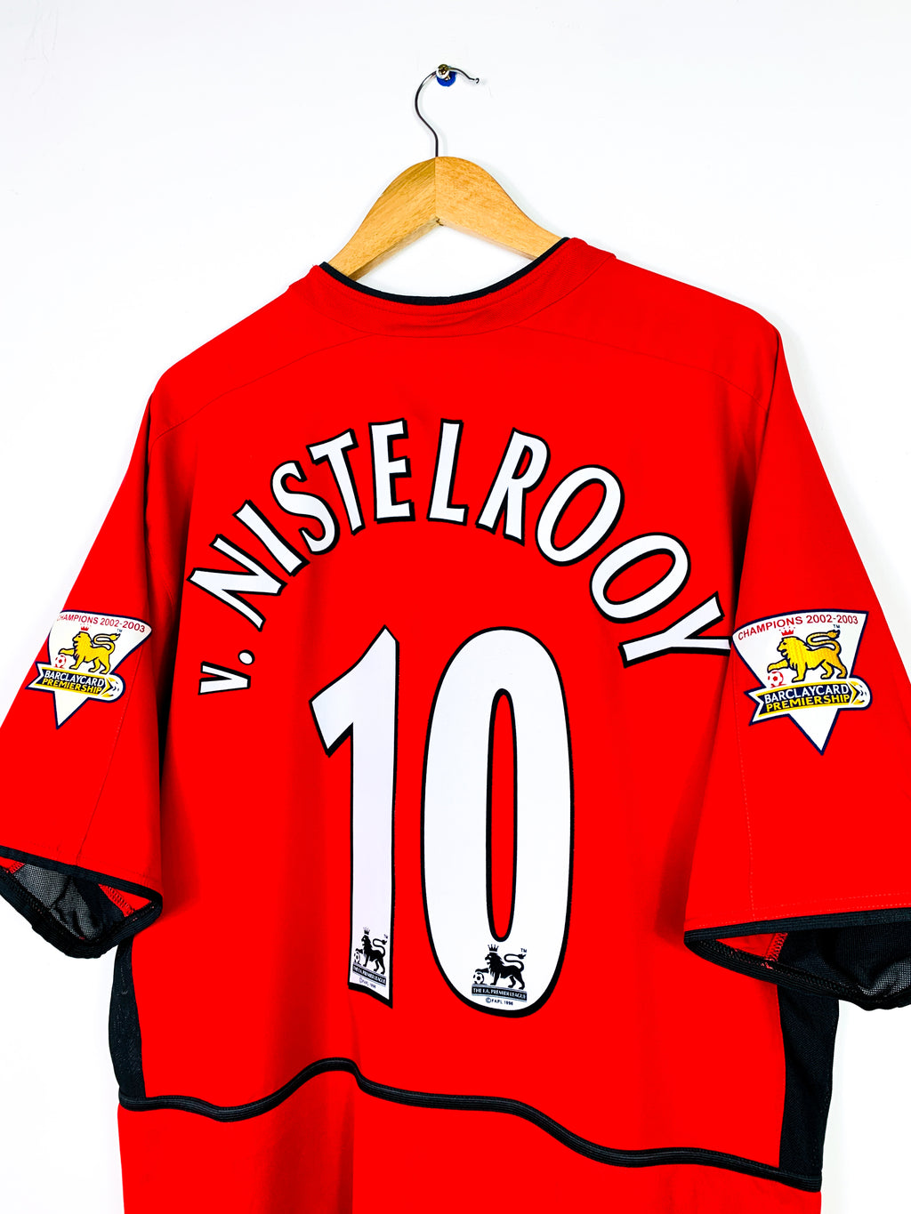 MANCHESTER UNITED 2002/2004 HOME SHIRT #10 VAN NISTELROOY