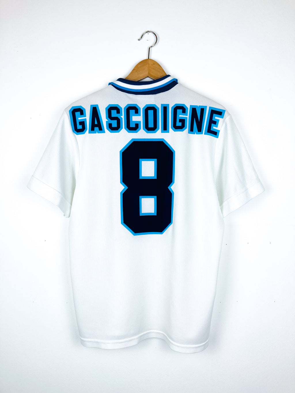 ENGLAND 1995/1997 HOME SHIRT #8 GASCOIGNE