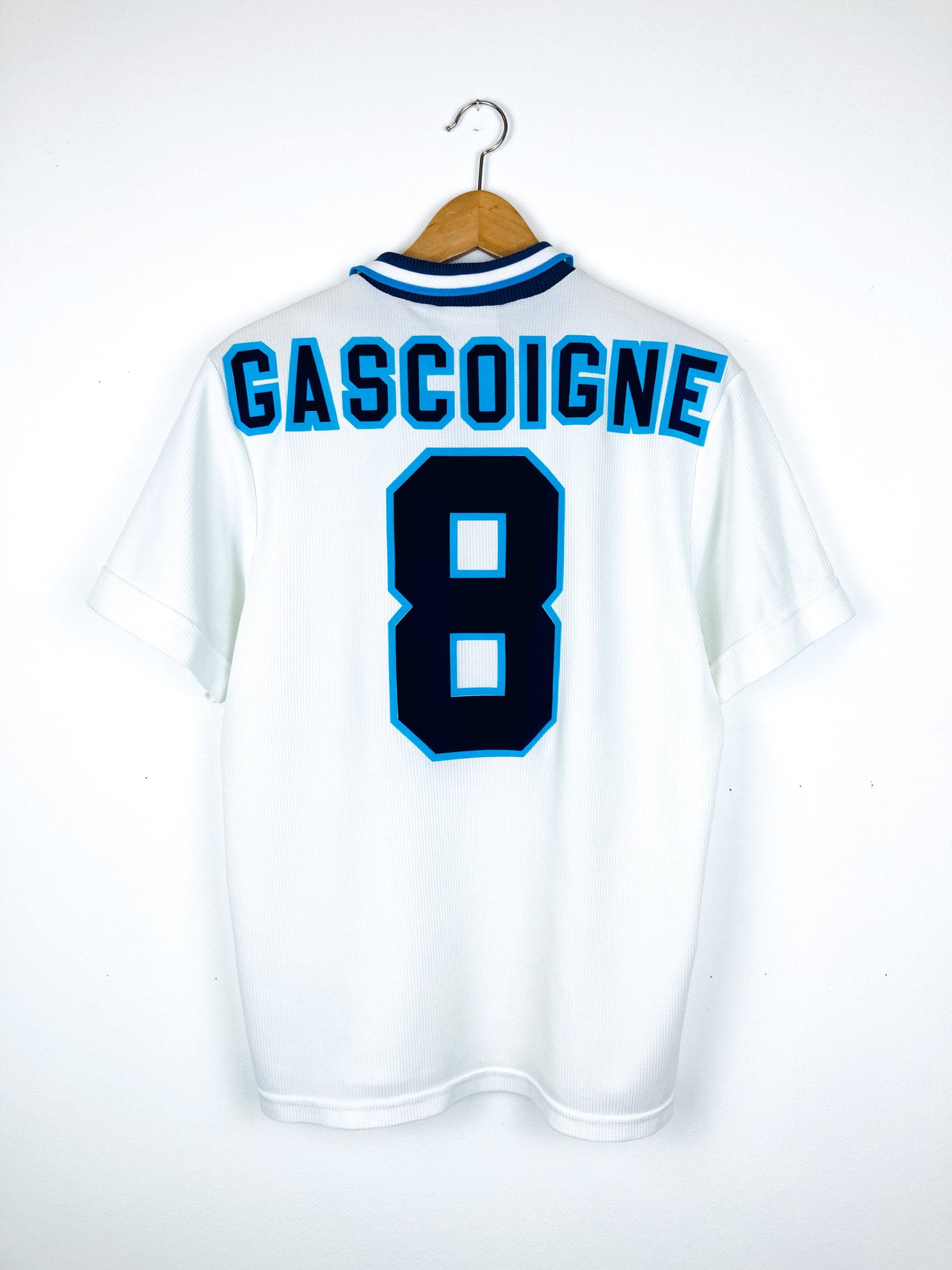 ENGLAND 1995/1997 HOME SHIRT #8 GASCOIGNE