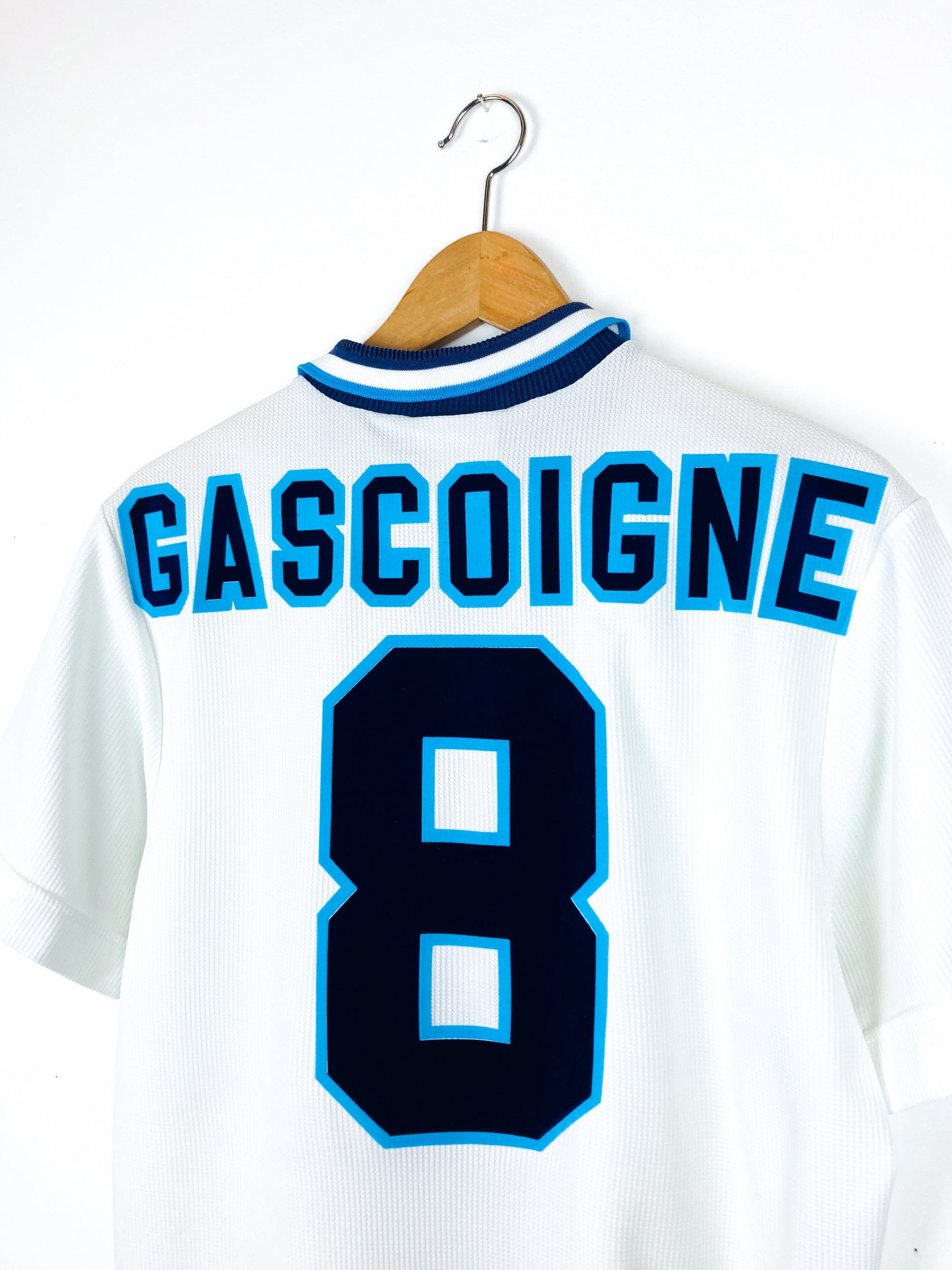 ENGLAND 1995/1997 HOME SHIRT #8 GASCOIGNE