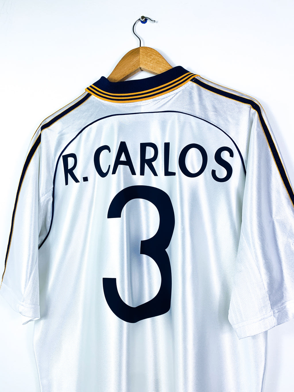 REAL MADRID 1998/2000 HOME SHIRT #3 R.CARLOS