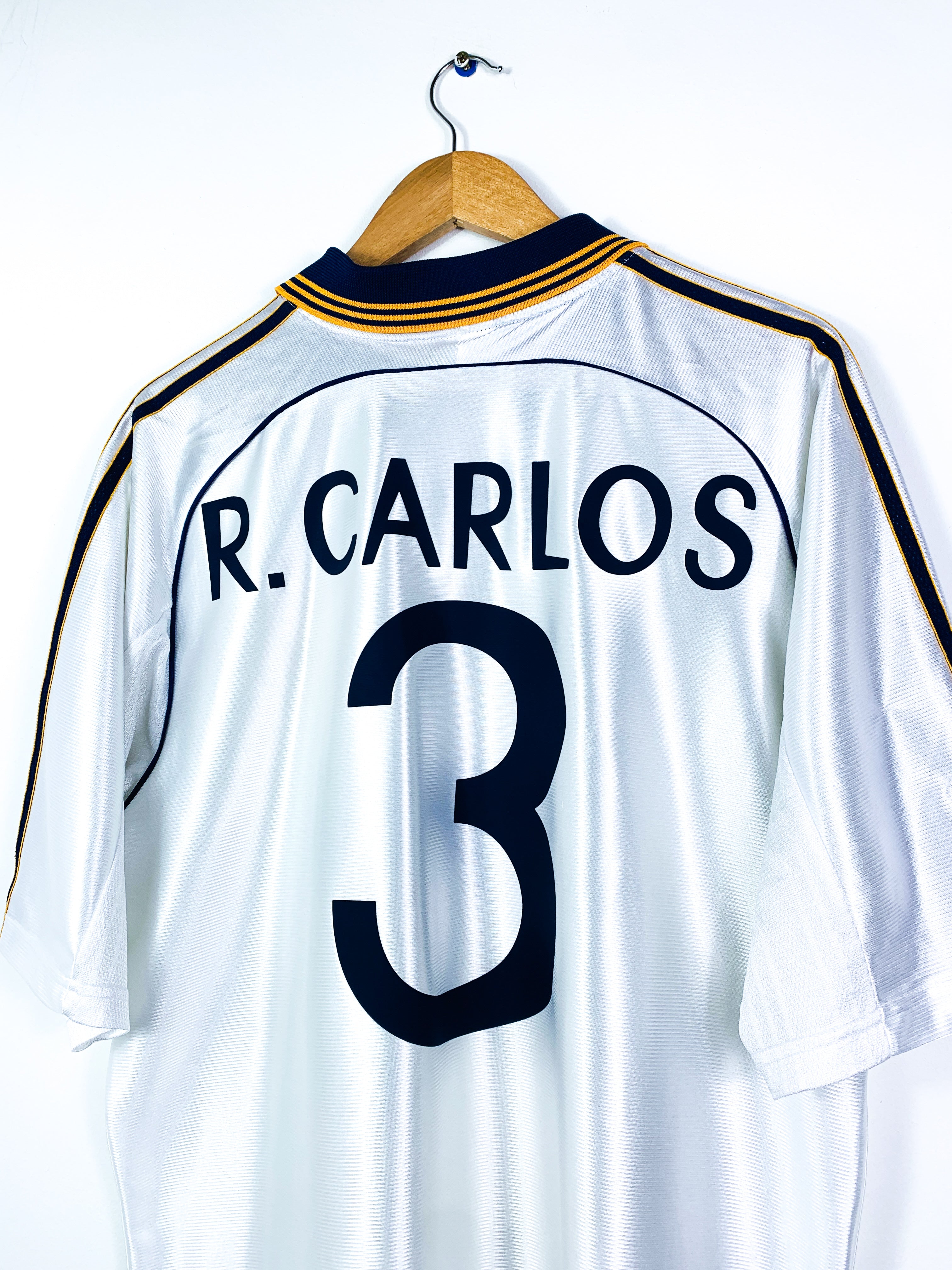 REAL MADRID 1998/2000 HOME SHIRT #3 R.CARLOS