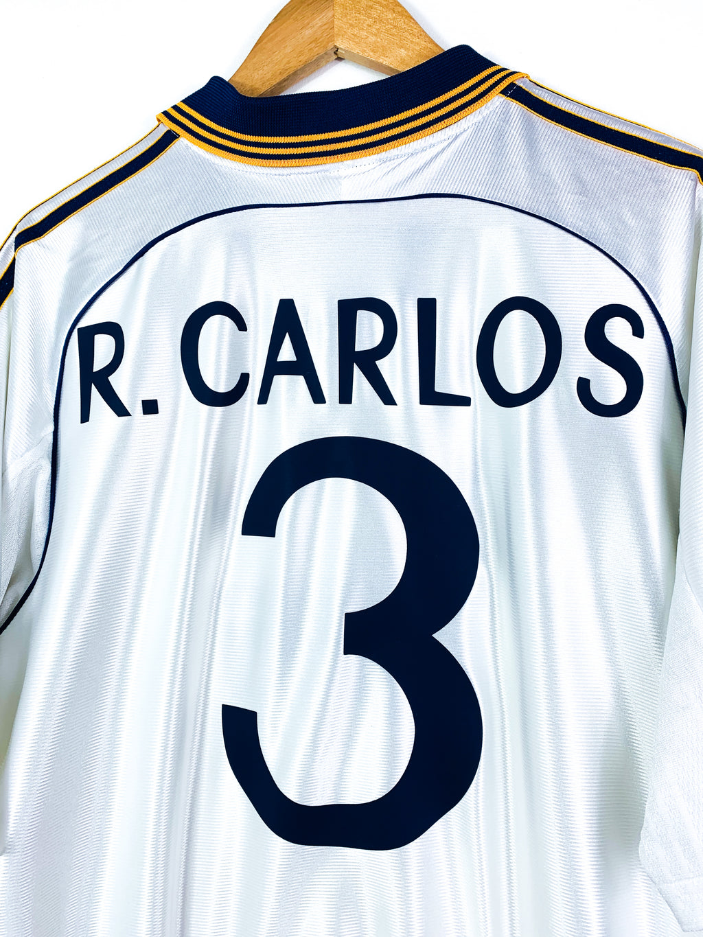 REAL MADRID 1998/2000 HOME SHIRT #3 R.CARLOS