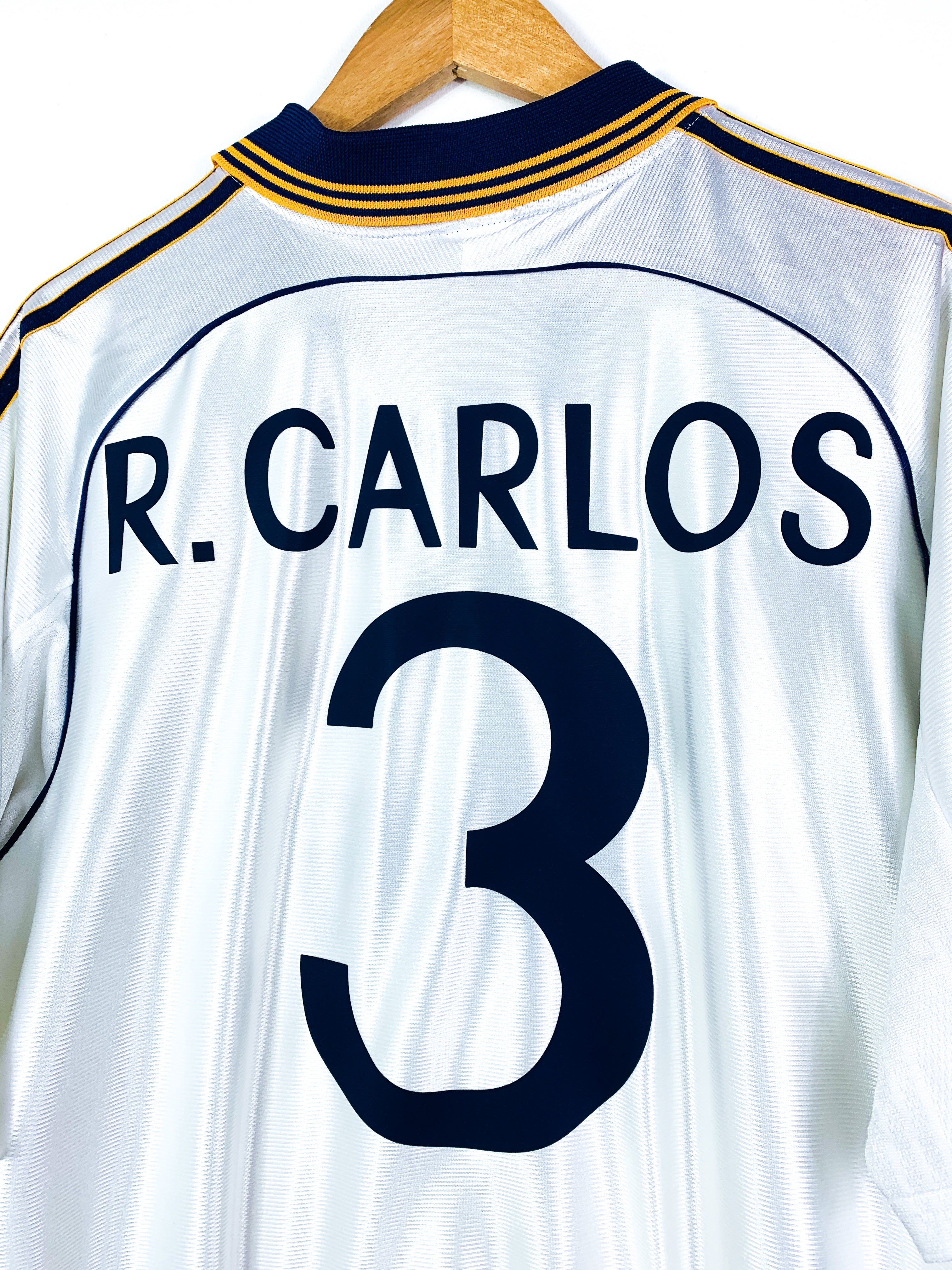 REAL MADRID 1998/2000 HOME SHIRT #3 R.CARLOS