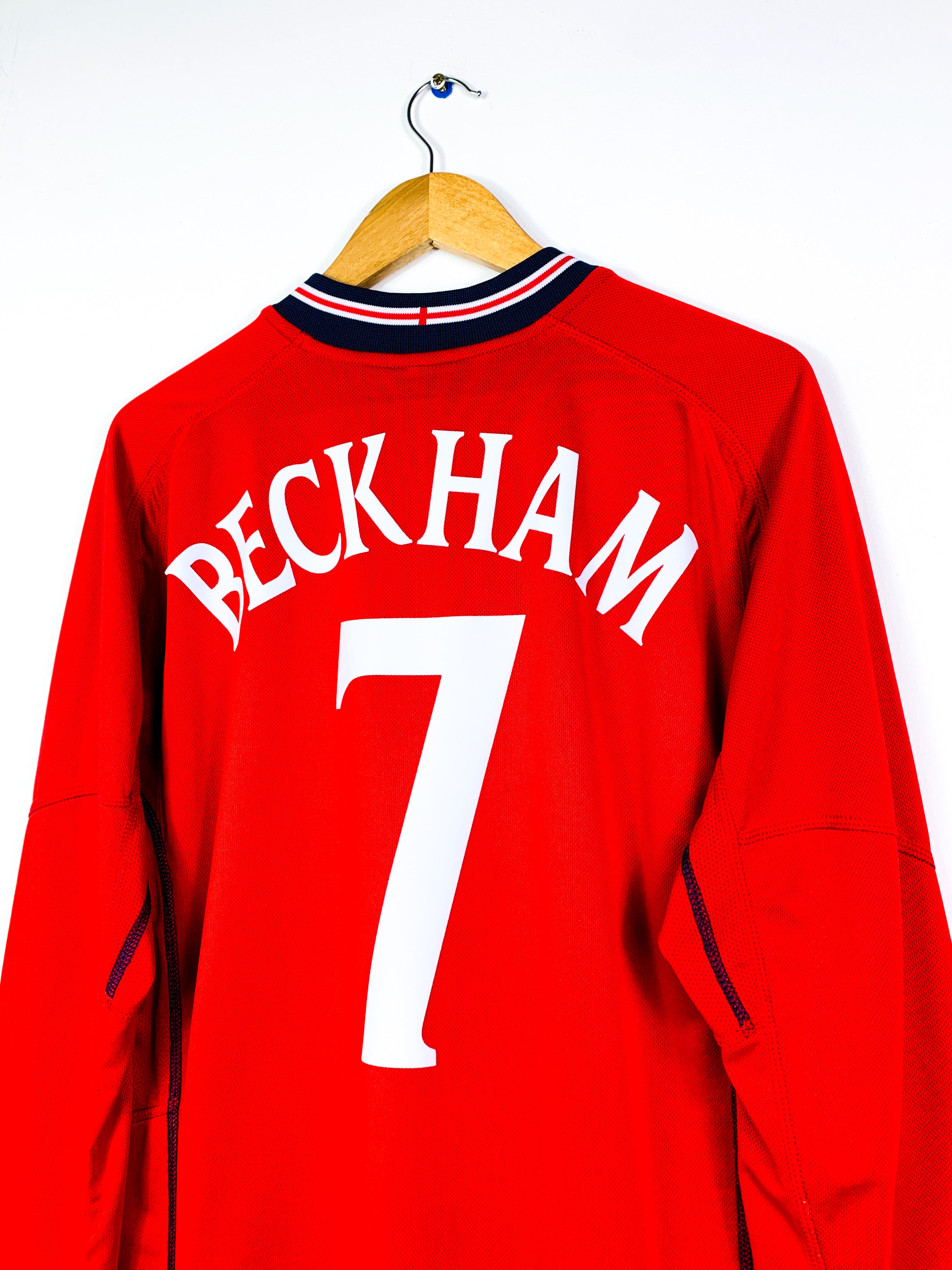 ENGLAND 2002/2004 AWAY *REVERSIBLE* SHIRT #7 BECKHAM [L/S]