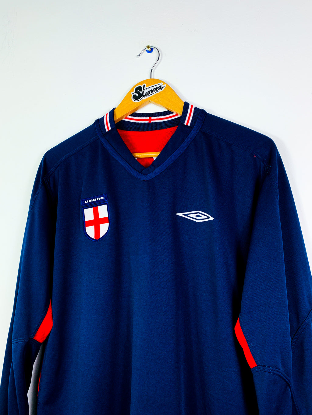 ENGLAND 2002/2004 AWAY *REVERSIBLE* SHIRT #7 BECKHAM [L/S]