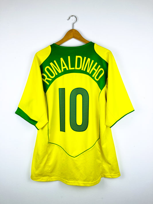 BRAZIL 2004/2006 HOME SHIRT #10 RONALDINHO