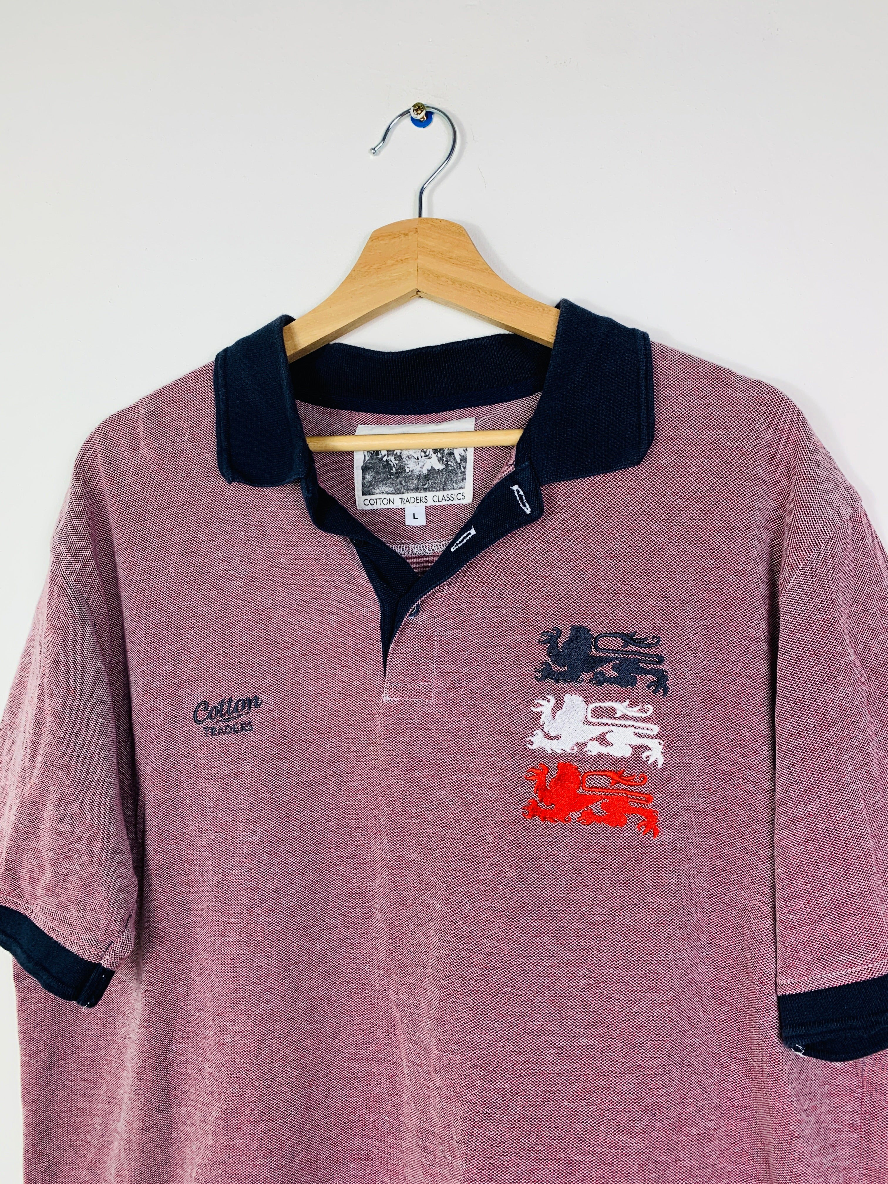 ENGLAND 2000s COTTON TRADERS CLASSICS RUGBY SHIRT [L]