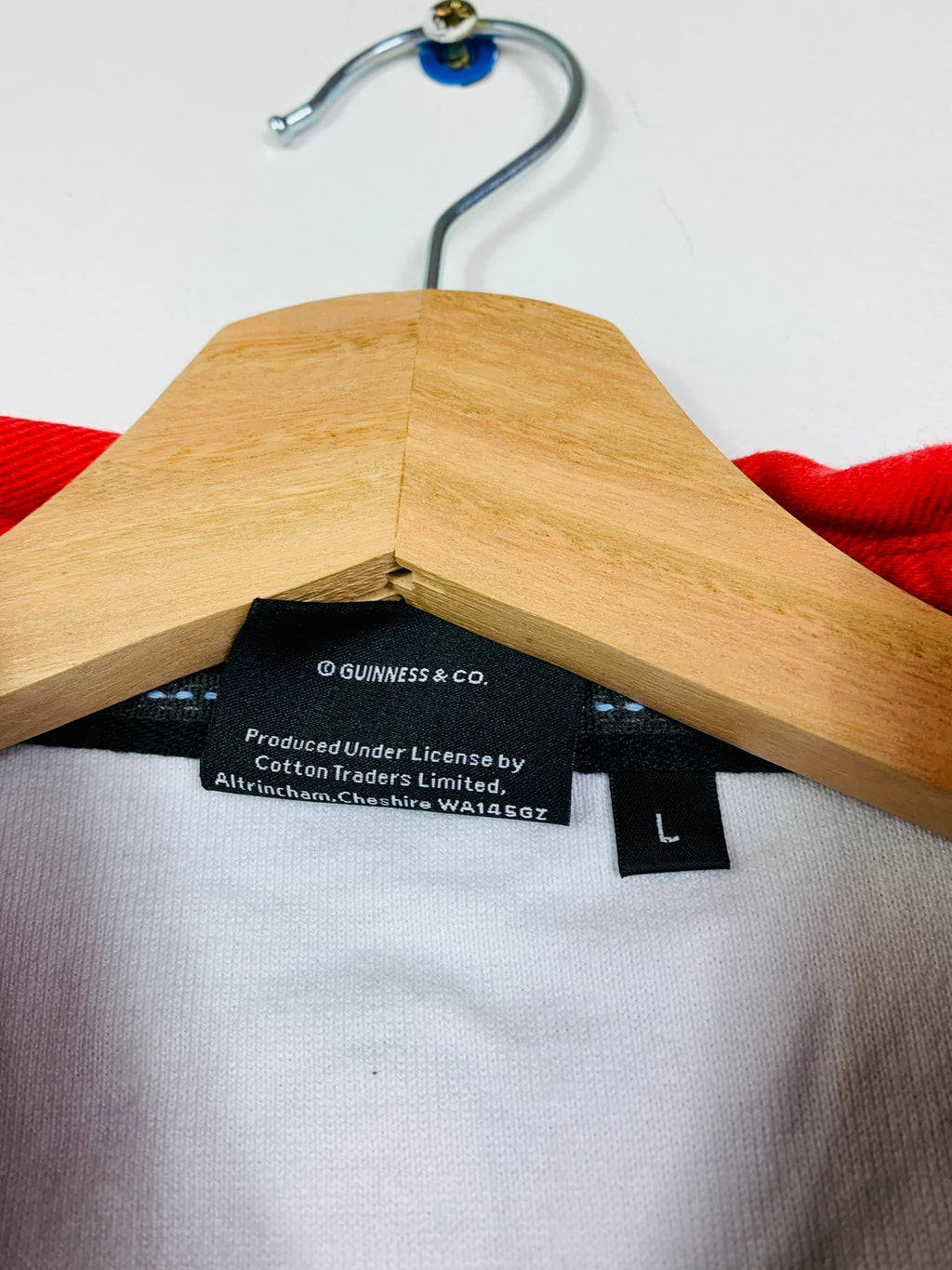 WALES 1990s COTTON TRADERS GUINNESS RUGBY SHIRT [L]