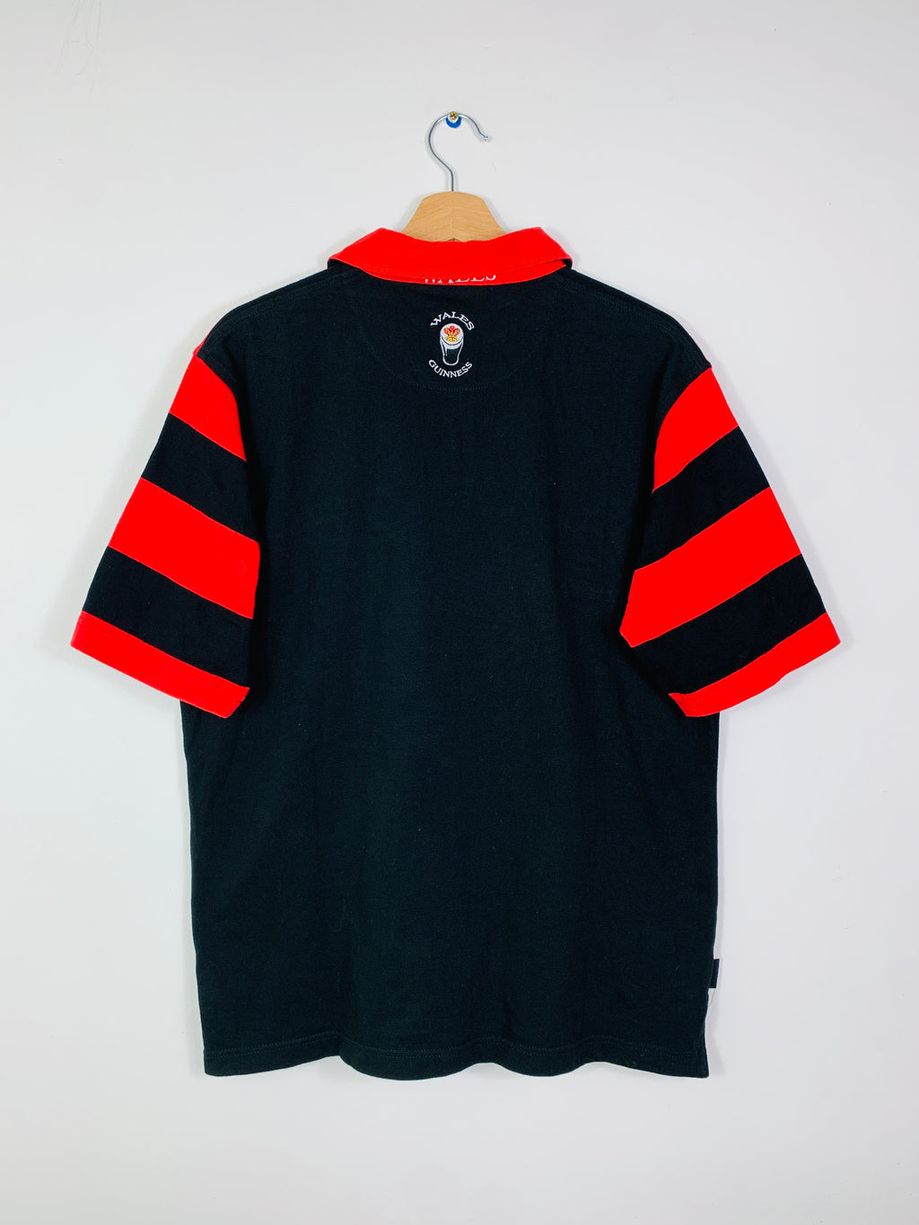 WALES 1990s COTTON TRADERS GUINNESS RUGBY SHIRT [L]