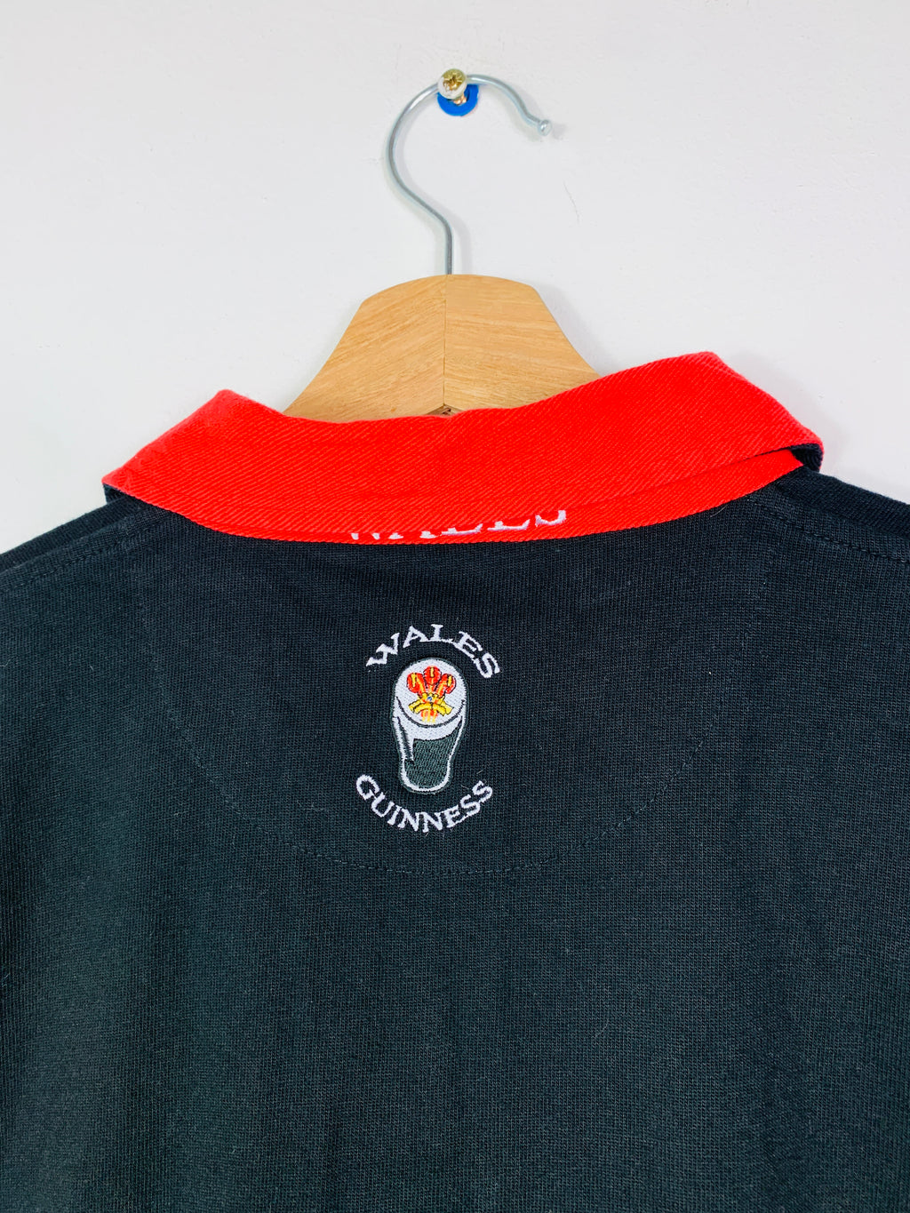 WALES 1990s COTTON TRADERS GUINNESS RUGBY SHIRT [L]
