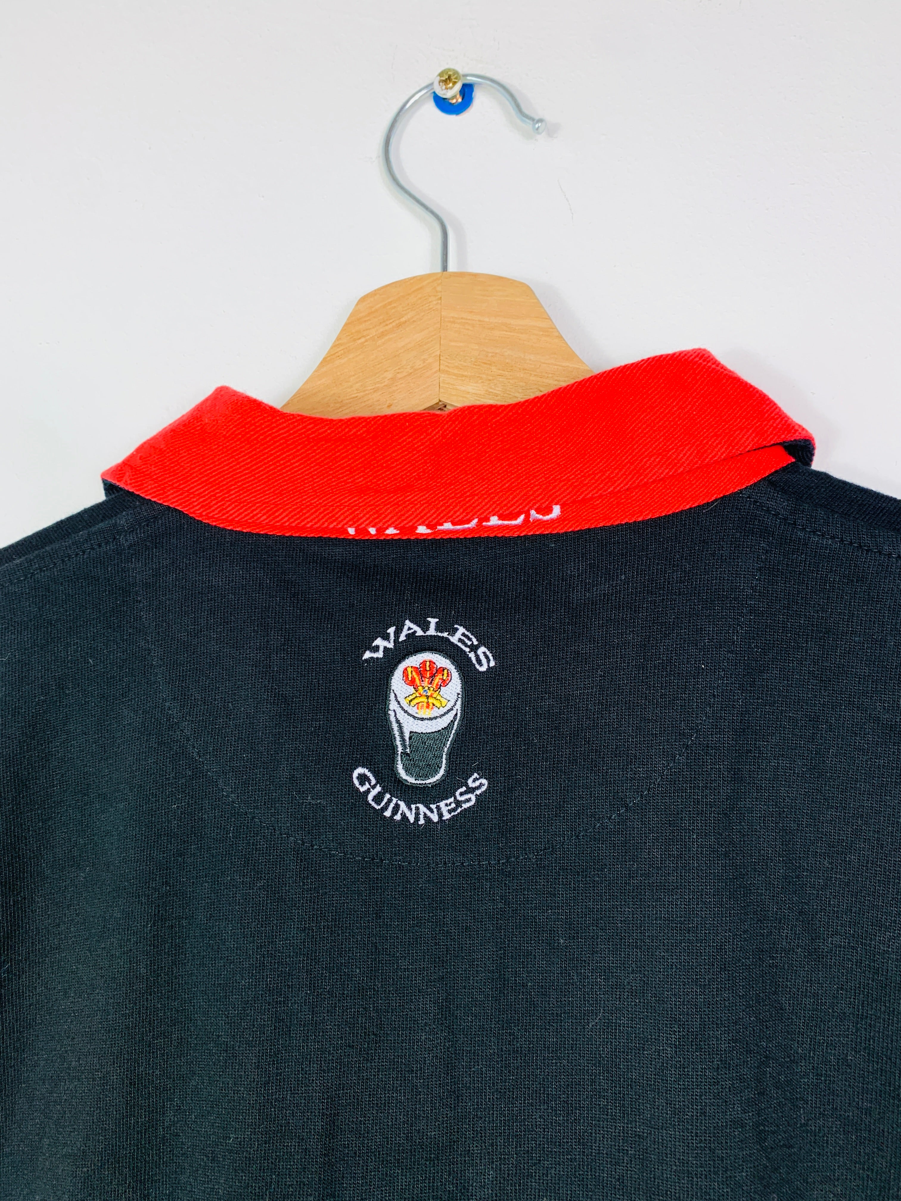 WALES 1990s COTTON TRADERS GUINNESS RUGBY SHIRT [L]