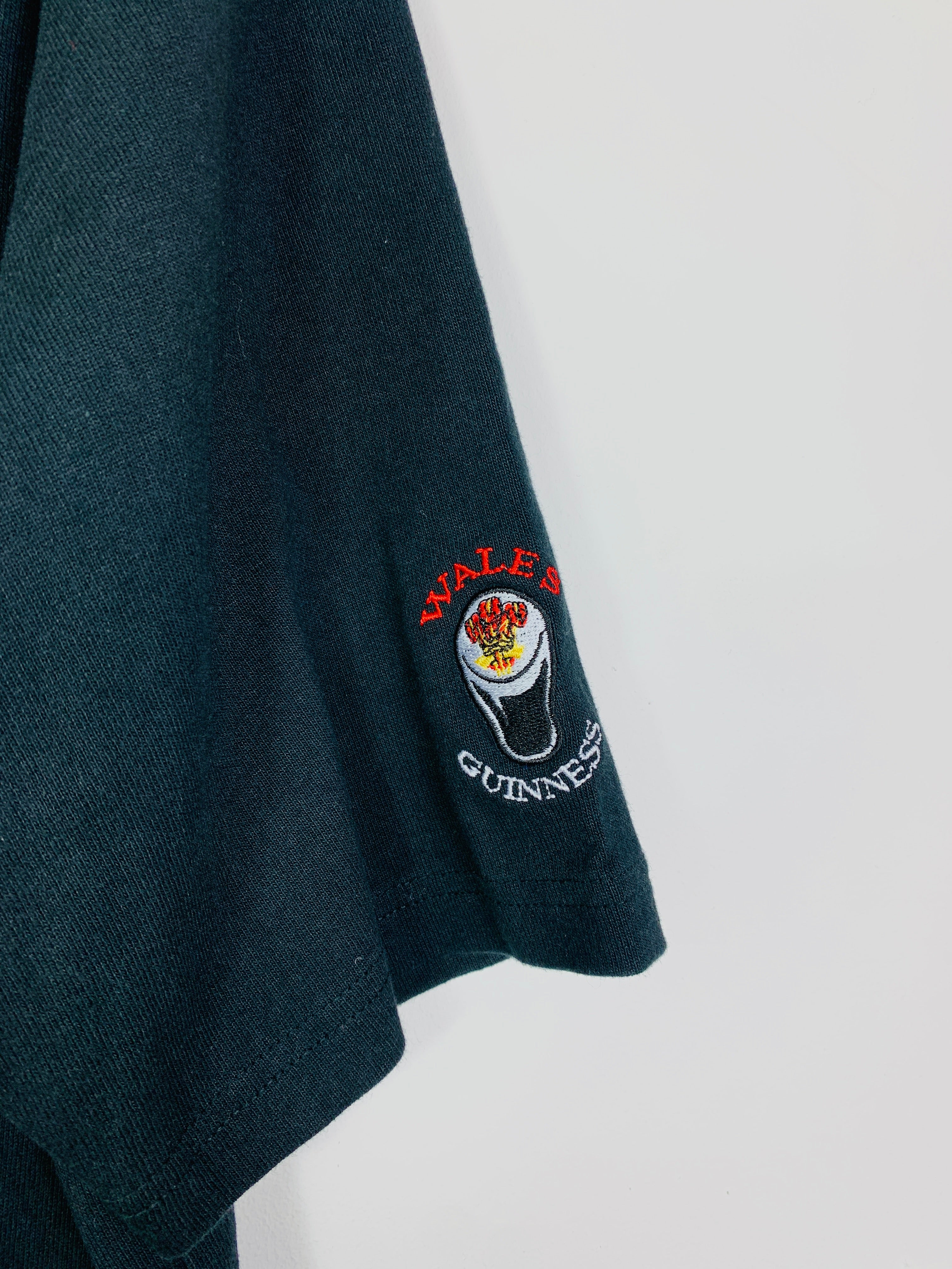 WALES 1990s COTTON TRADERS GUINNESS RUGBY SHIRT [L]