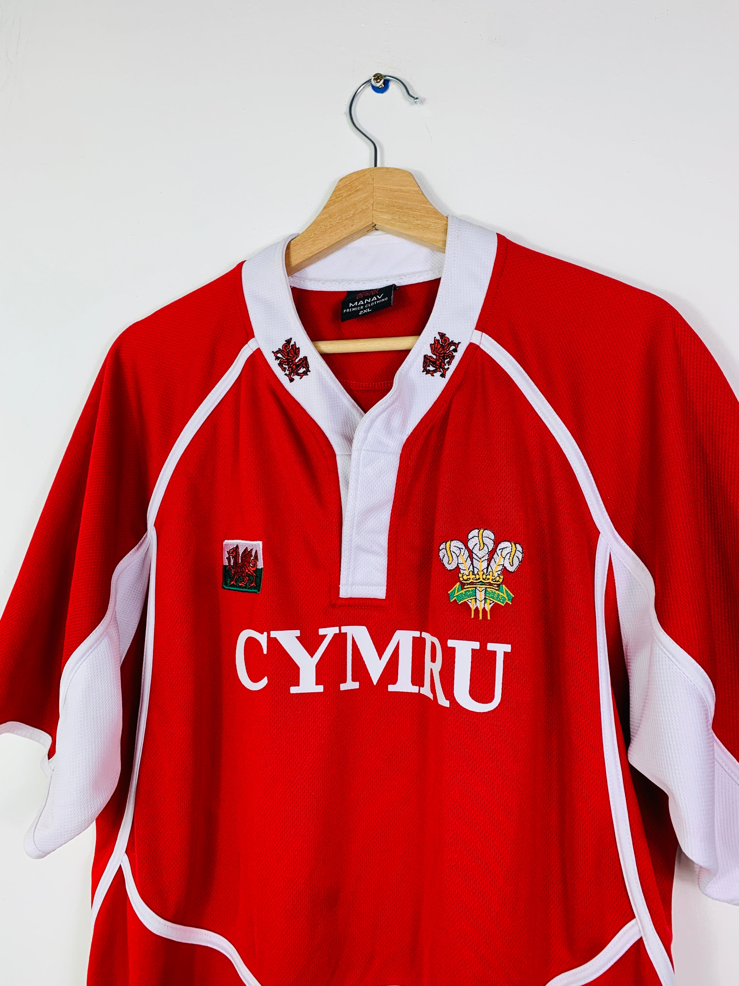 WALES 2000s MERCHANDISE RUGBY SHIRT [XXL]