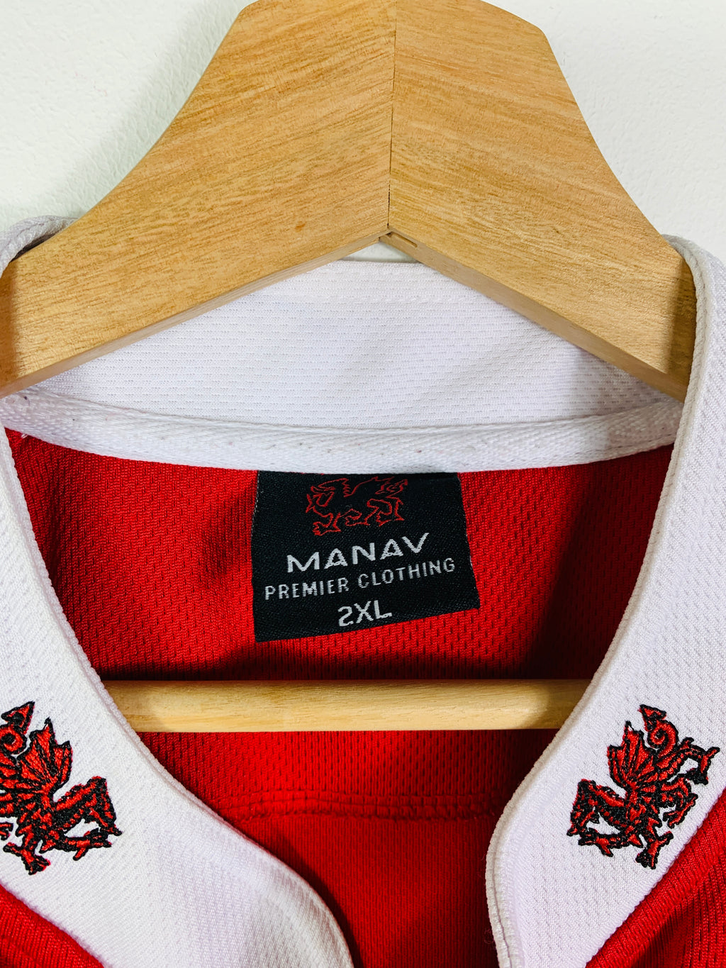 WALES 2000s MERCHANDISE RUGBY SHIRT [XXL]