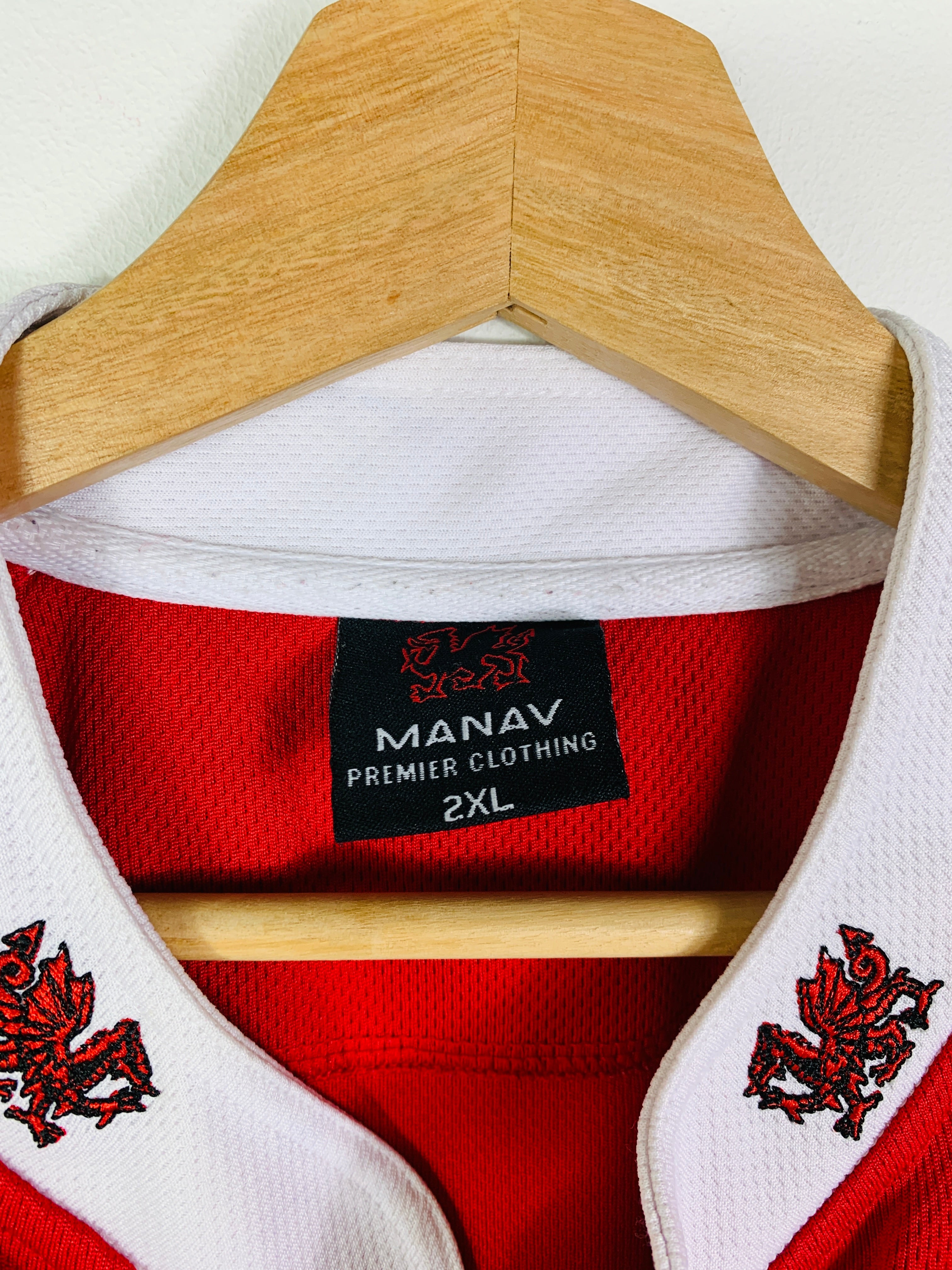 WALES 2000s MERCHANDISE RUGBY SHIRT [XXL]