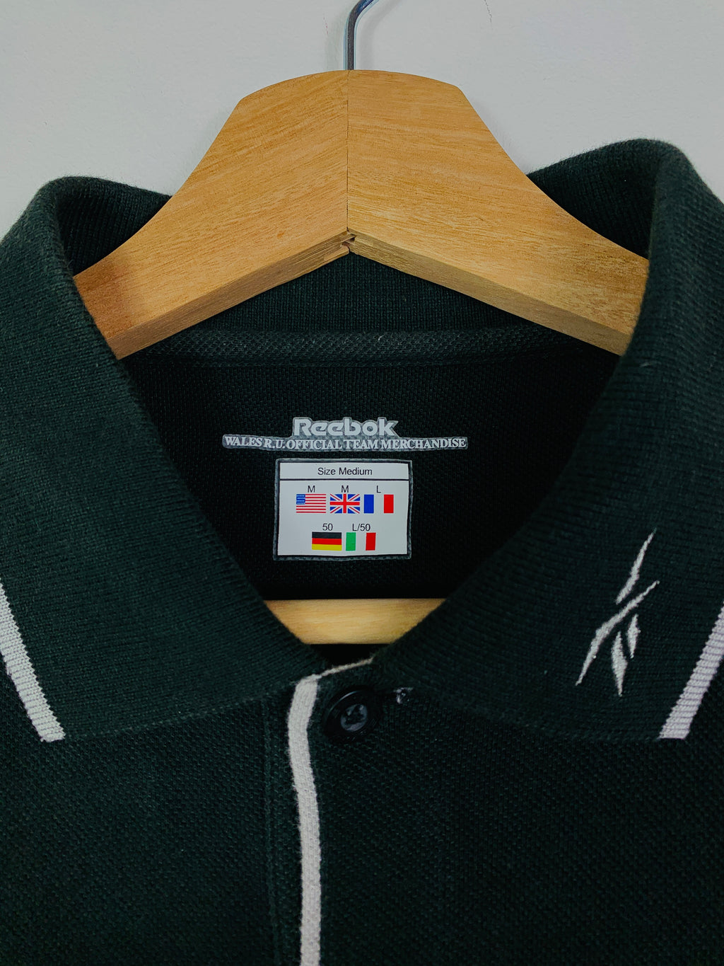 WALES 2000s TRAINING RUGBY POLO SHIRT [M]