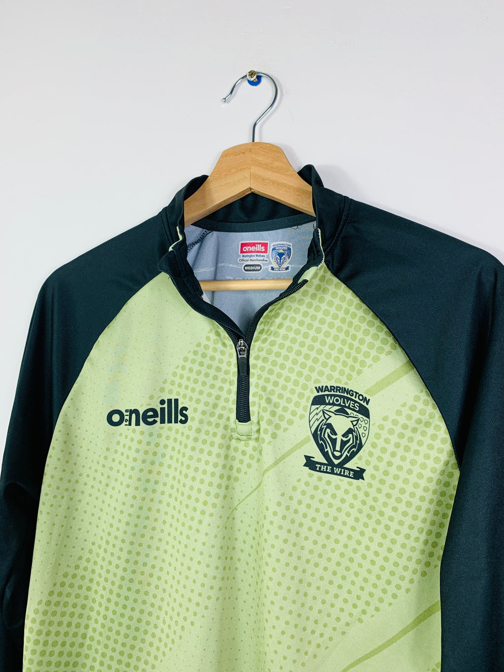 WARRINGTON WOLVES 2010s TRAINING RUGBY ZIP TOP [M]