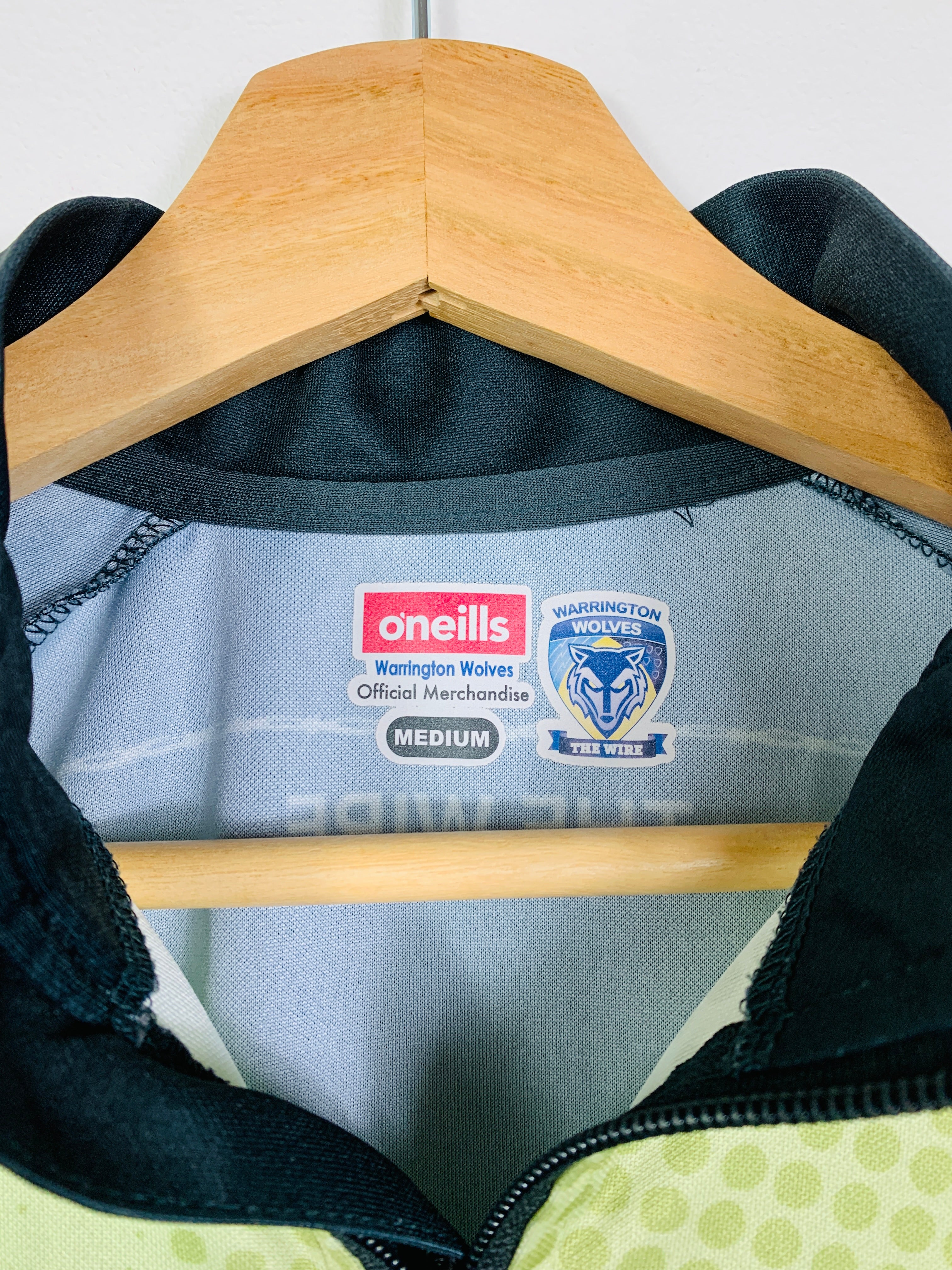 WARRINGTON WOLVES 2010s TRAINING RUGBY ZIP TOP [M]