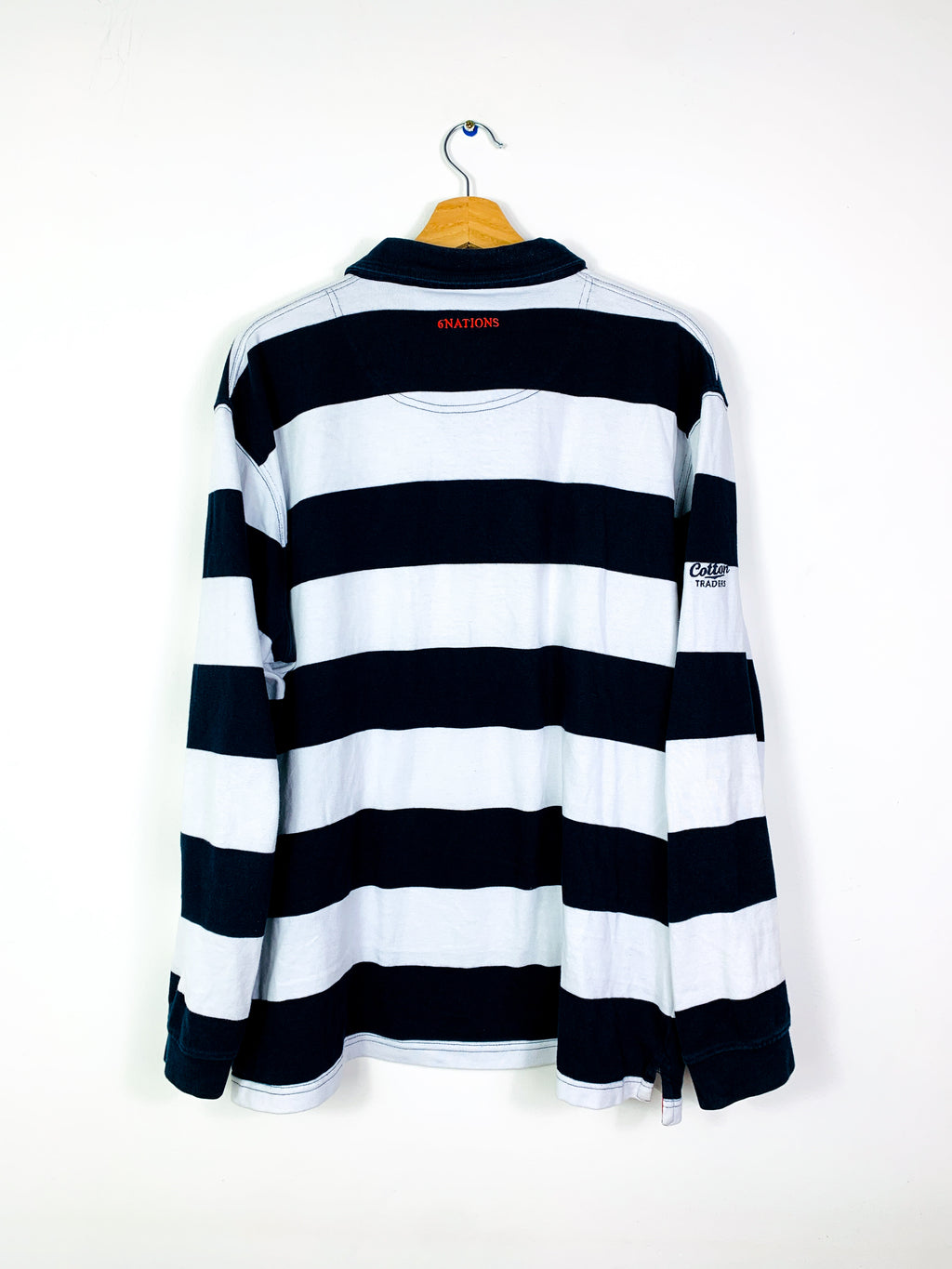 SIX NATIONS 1990s COTTON TRADERS RUGBY SHIRT [XL]