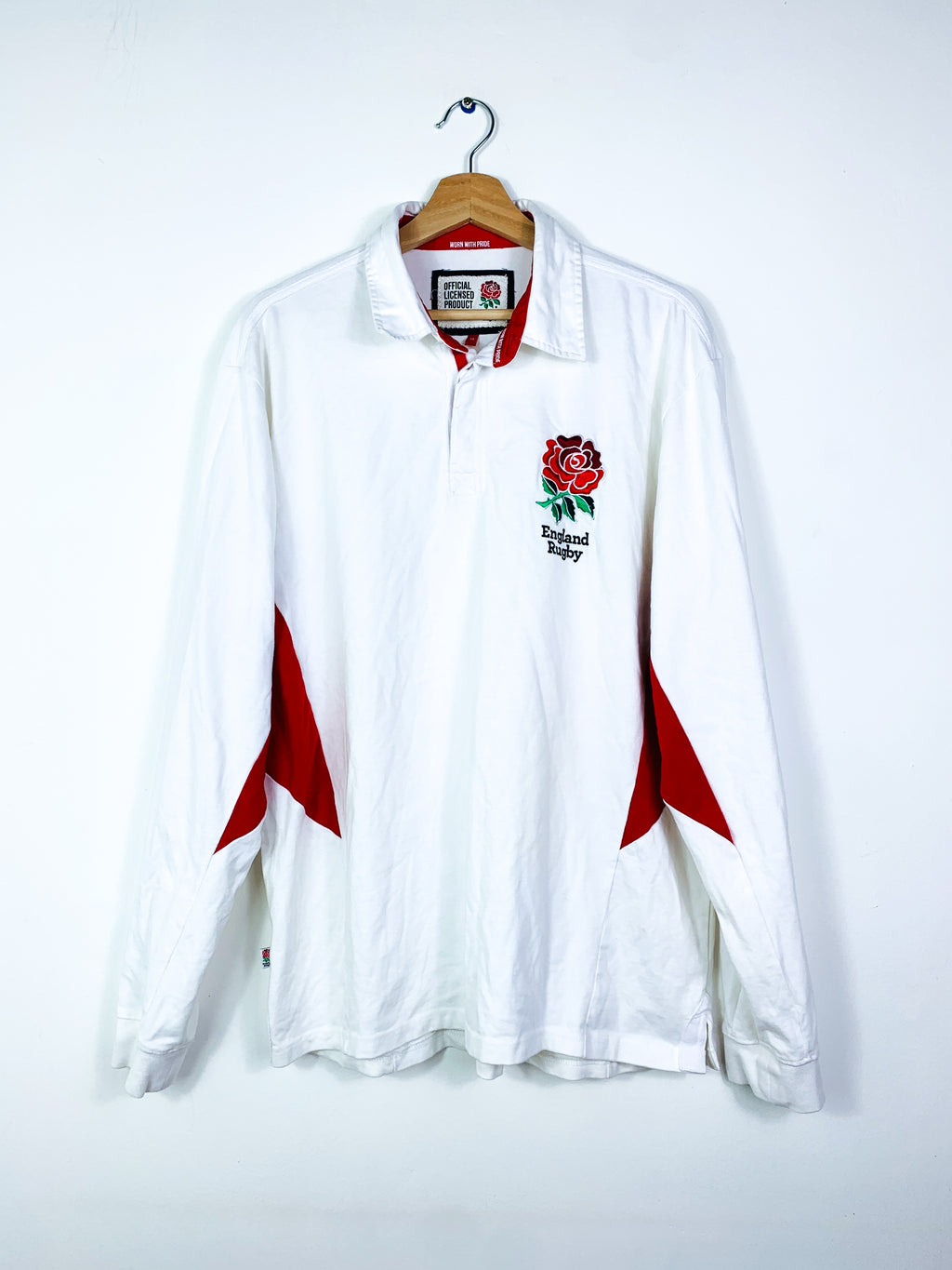 ENGLAND RUGBY 2010s HOME COTTON SHIRT L/S [XL]