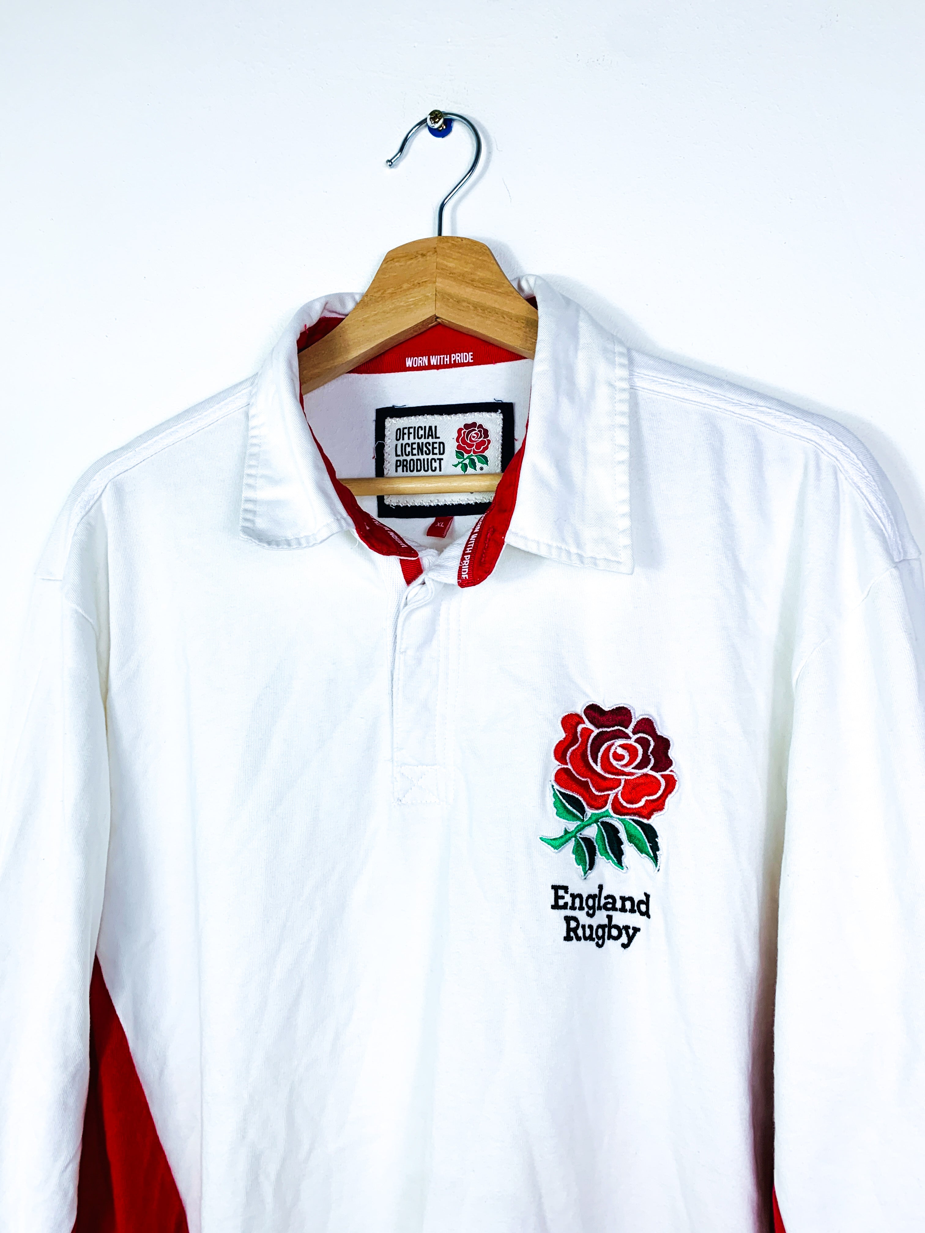 ENGLAND RUGBY 2010s HOME COTTON SHIRT L/S [XL]