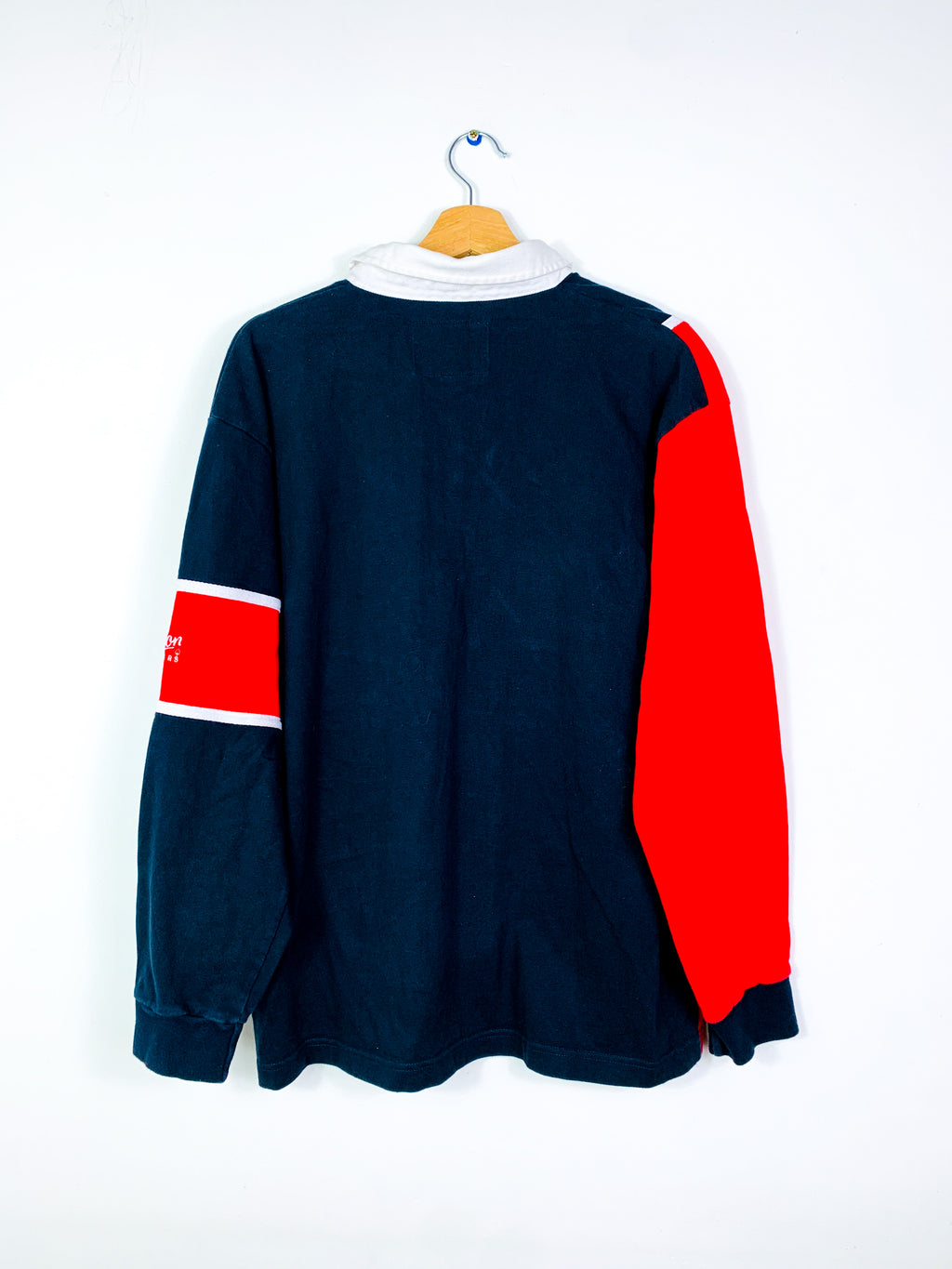 GREAT BRITAIN 1990s COTTON TRADERS RUGBY SHIRT L/S [L]