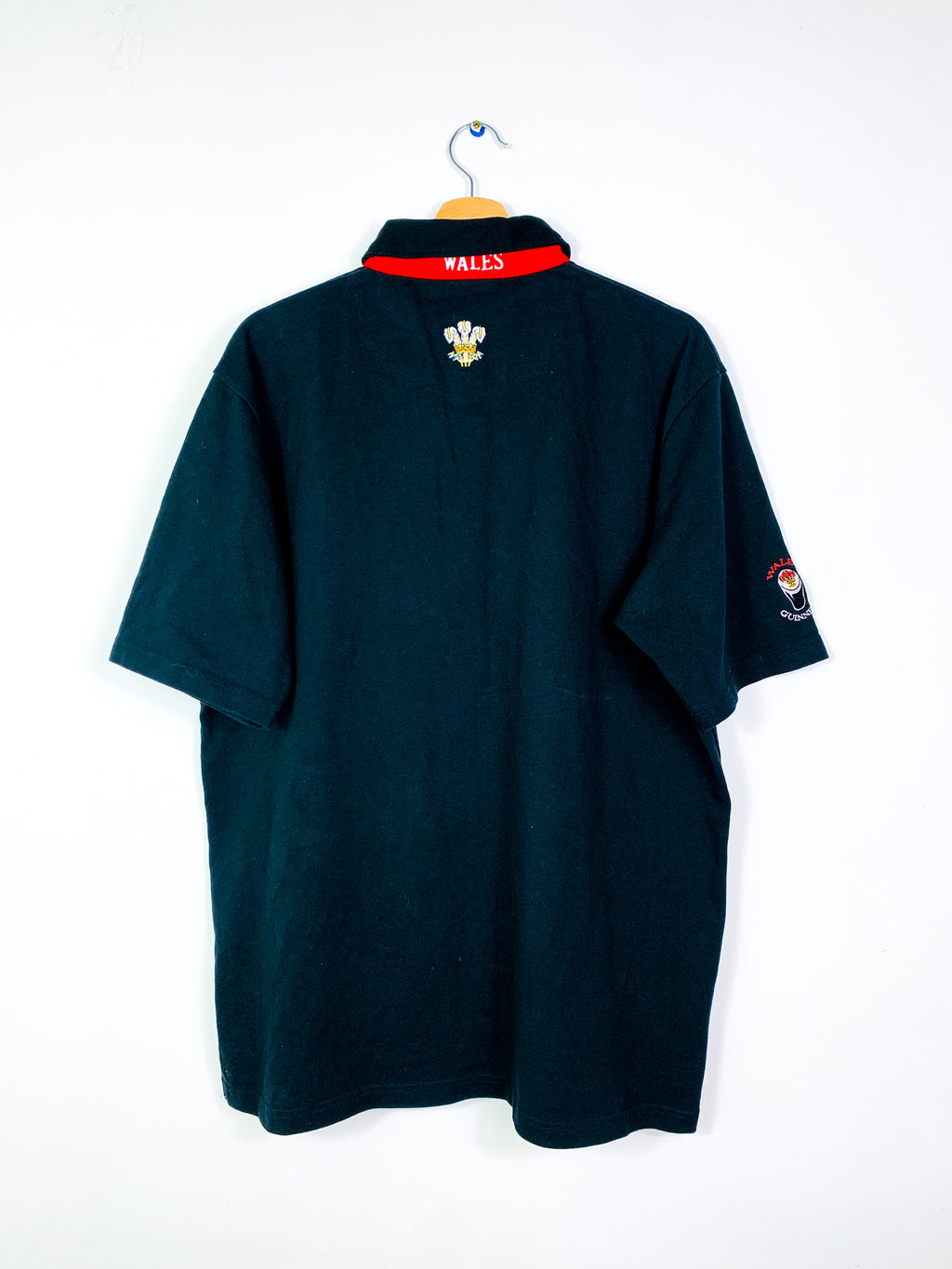 WALES 1990s COTTON TRADERS GUINNESS RUGBY SHIRT [L]