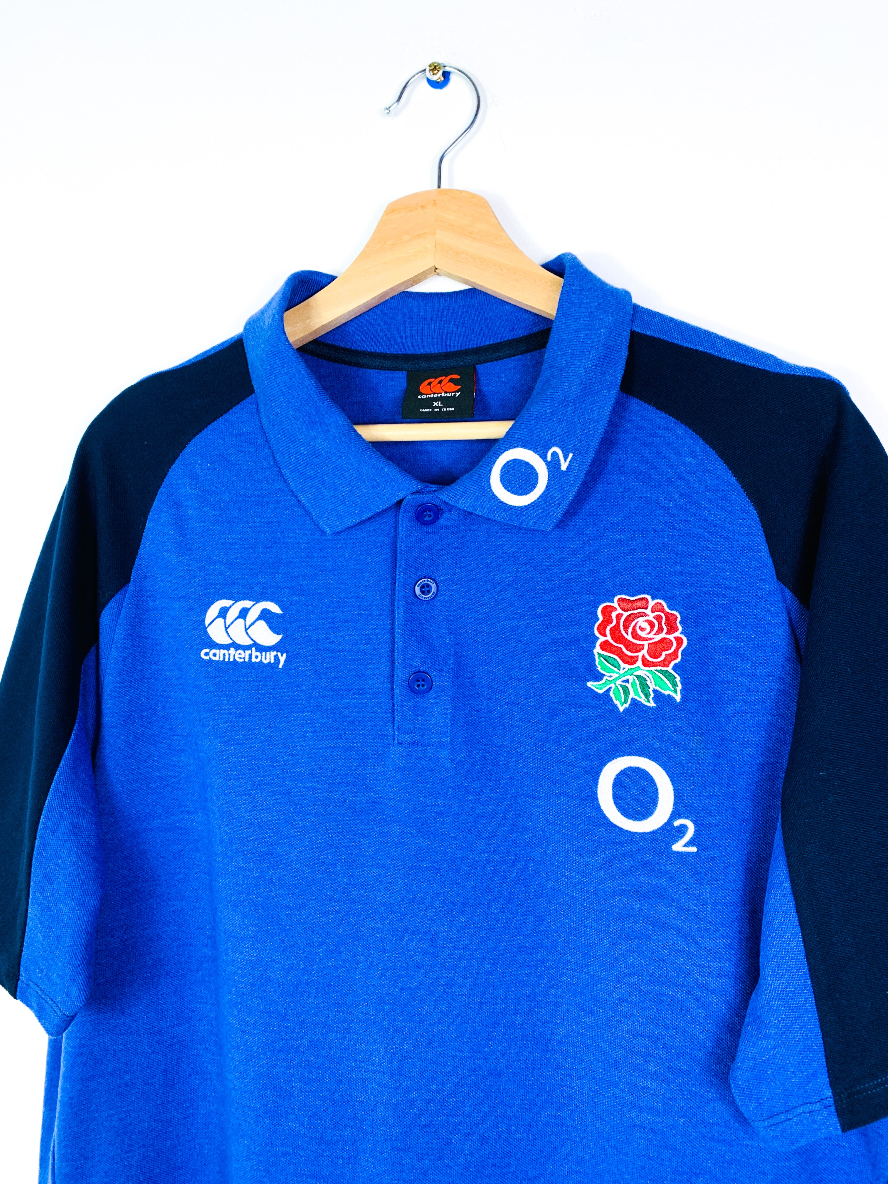 ENGLAND 2010s TRAINING RUGBY POLO SHIRT [XL]