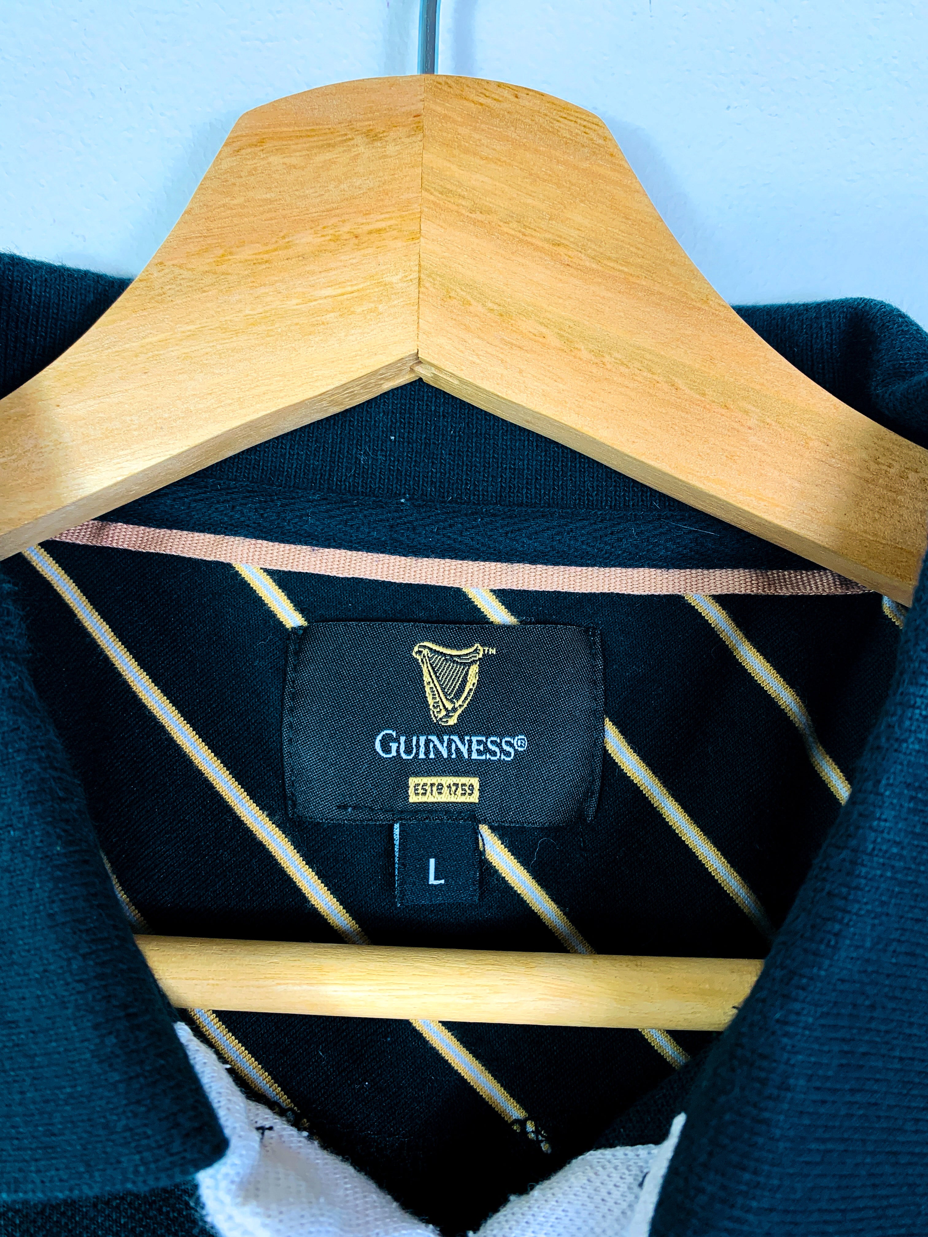 ENGLAND 2000s GUINNESS MERCH RUGBY SHIRT [L]