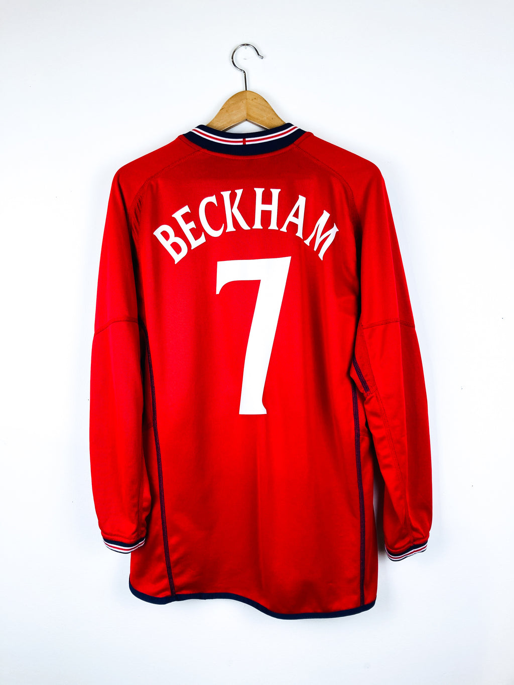ENGLAND 2002/2004 AWAY *REVERSIBLE* SHIRT #7 BECKHAM [L/S]