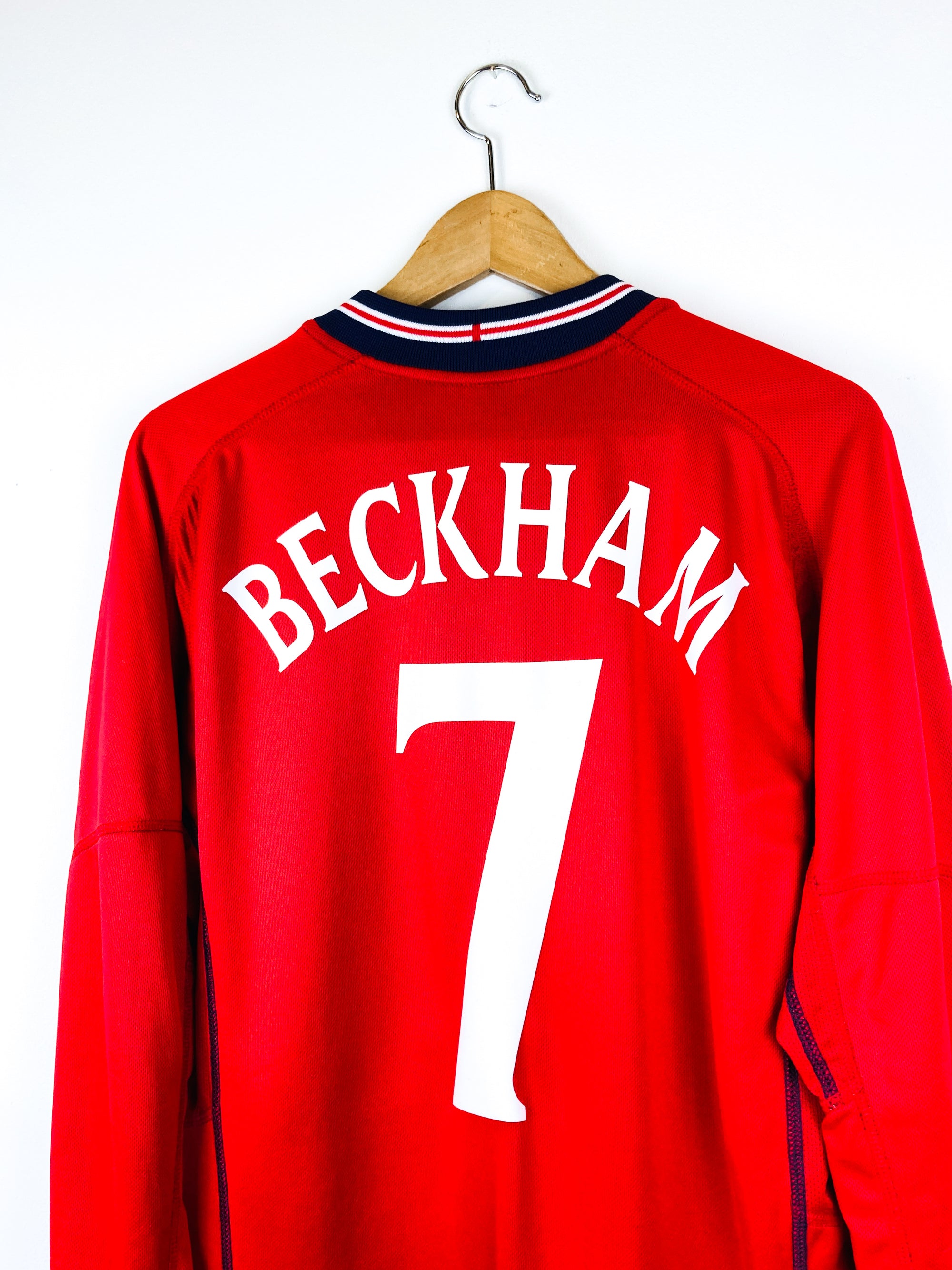 ENGLAND 2002/2004 AWAY *REVERSIBLE* SHIRT #7 BECKHAM [L/S]