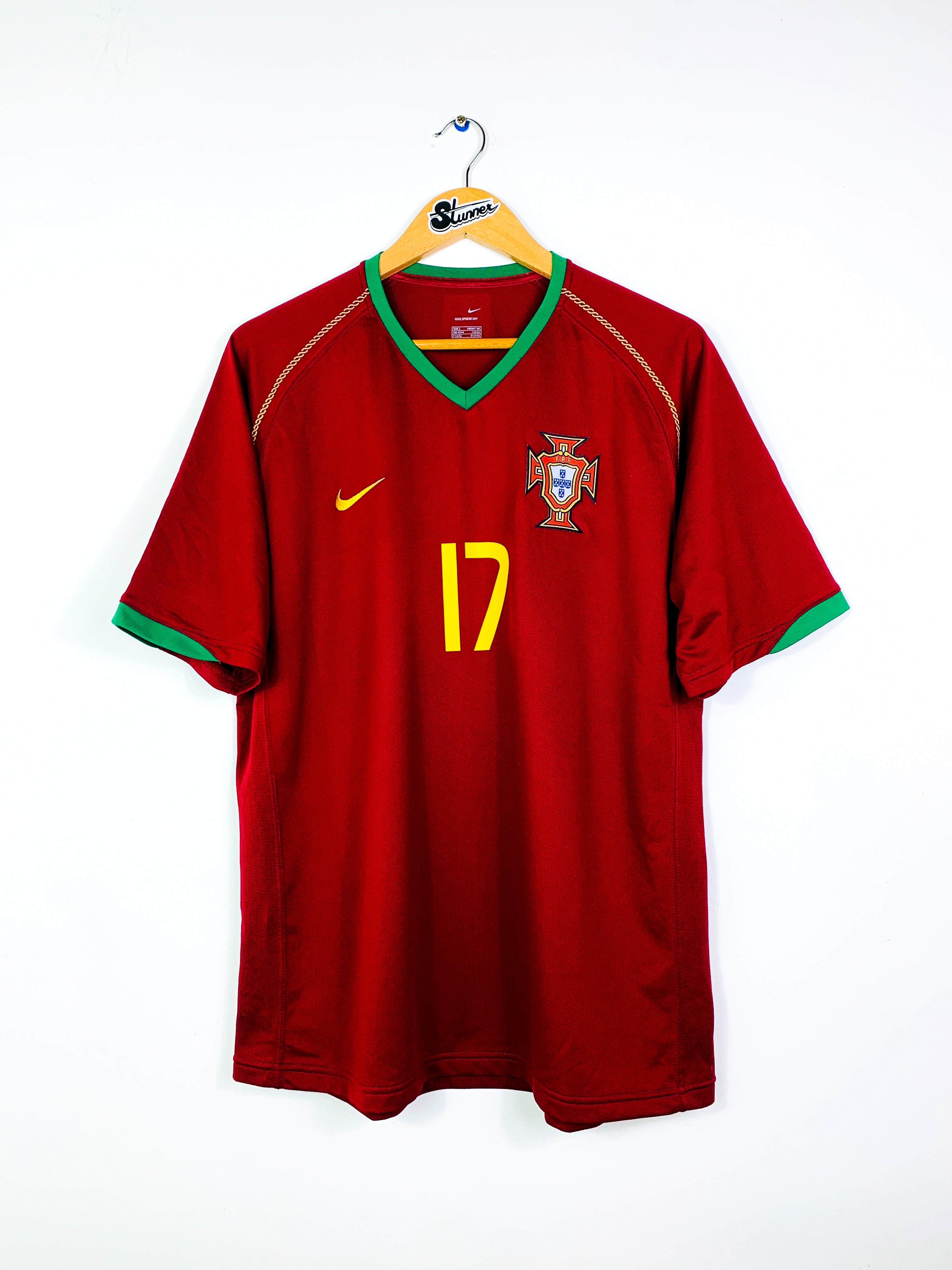 PORTUGAL 2006/2008 HOME SHIRT #17 C.RONALDO [L]